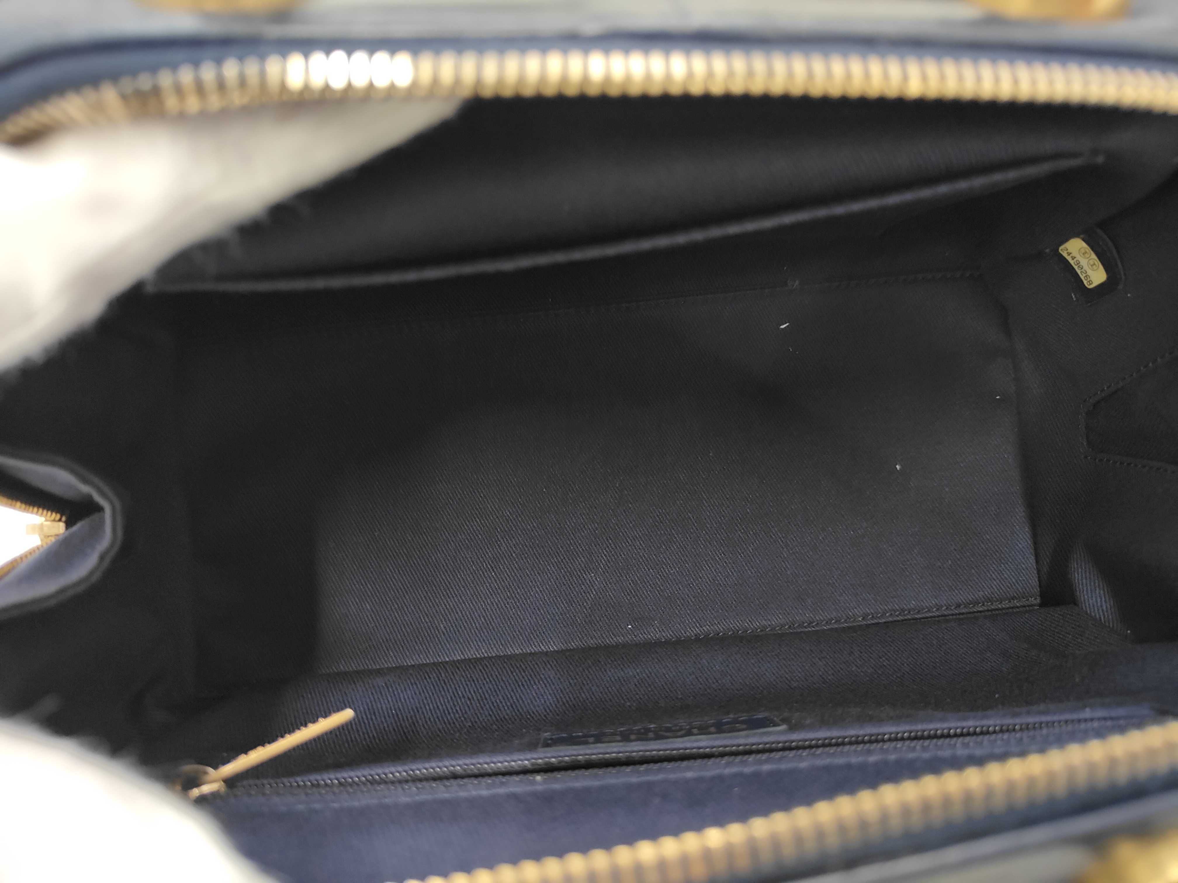 2-way Boston Navy Handbag, serial number 24 series — view 8