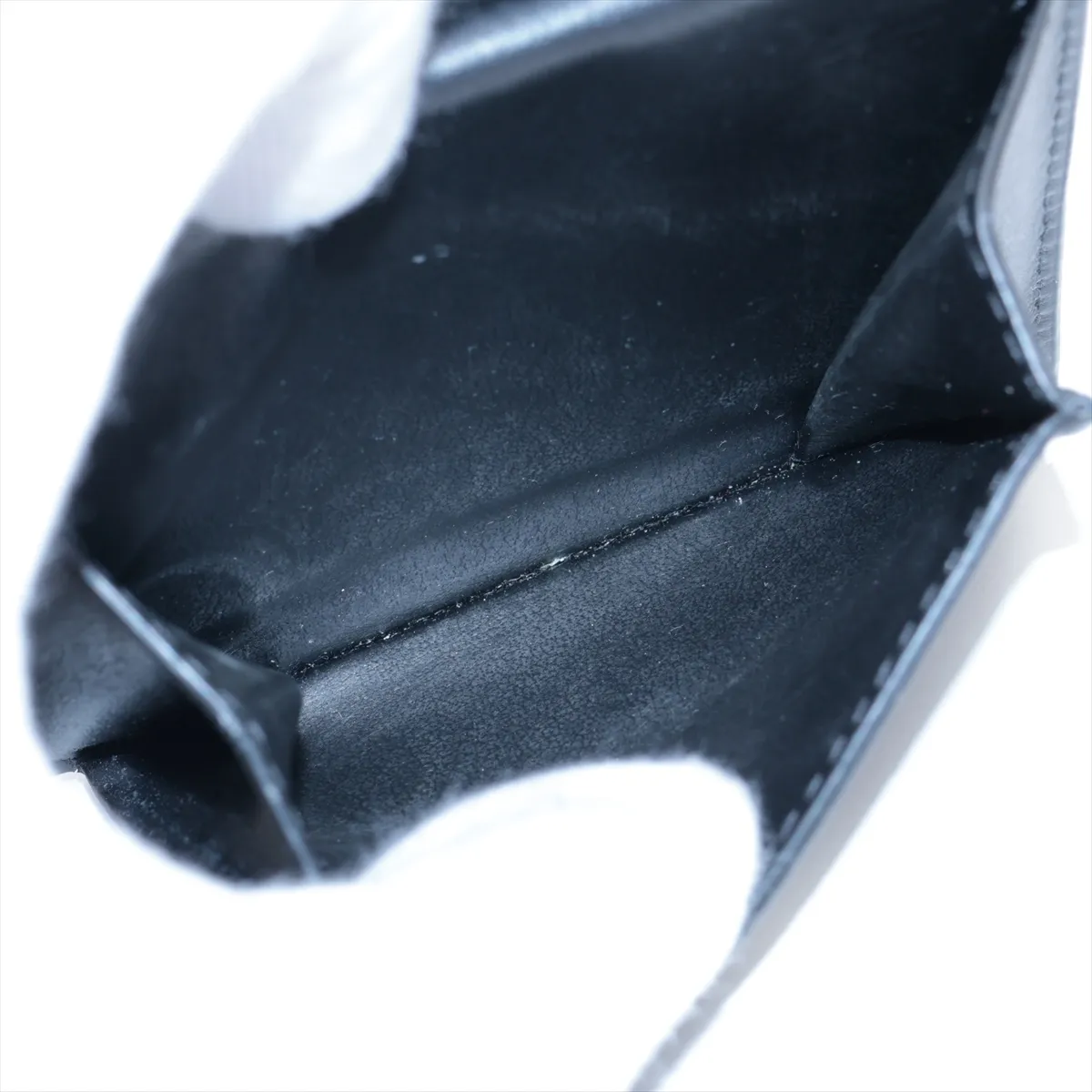Maxi Intrecciato Cassette Leather Compact Wallet, Black — view 5