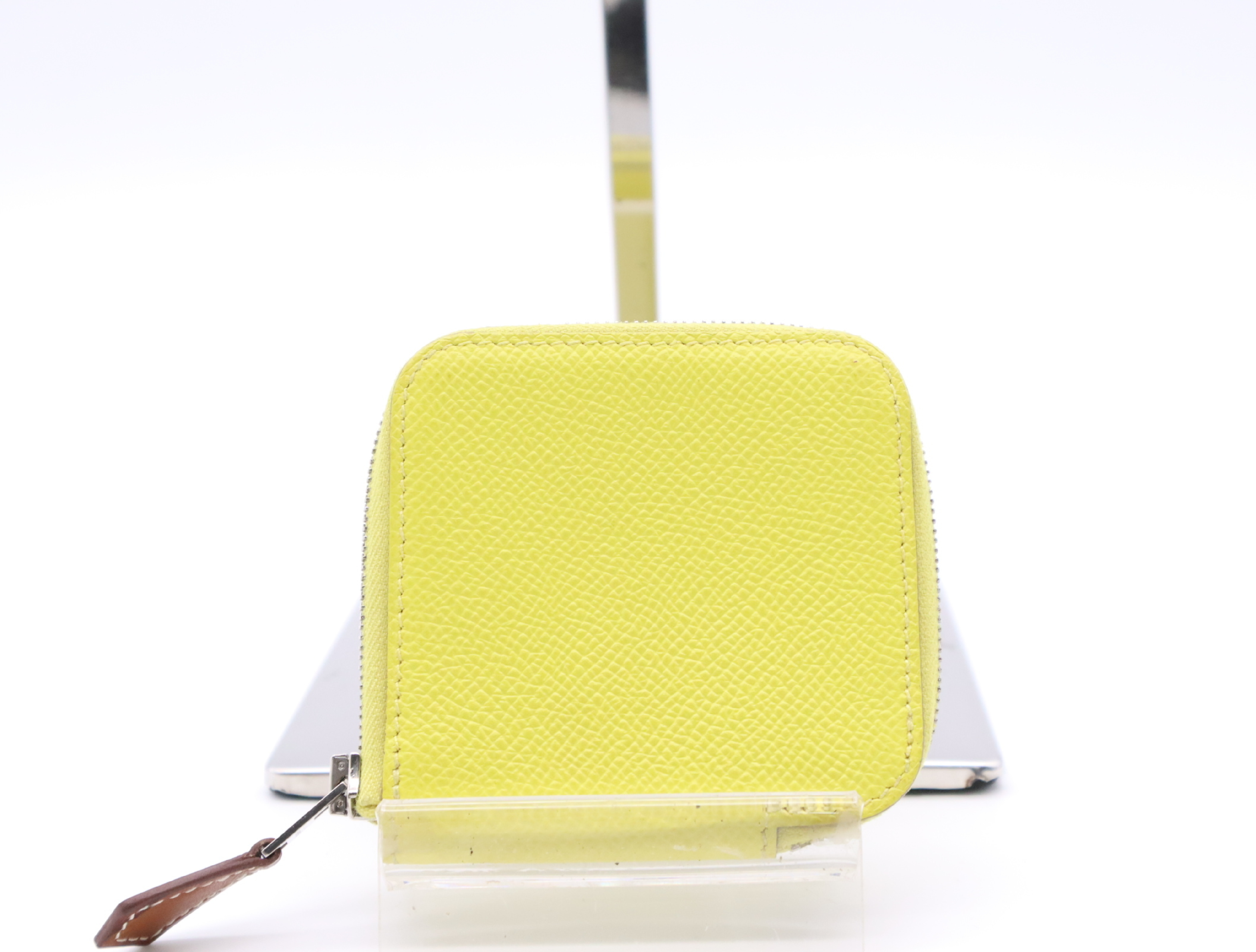 Leather Azap Silk In Portemonnaie Lime Yellow Z Stamp 2021 Coin Case
