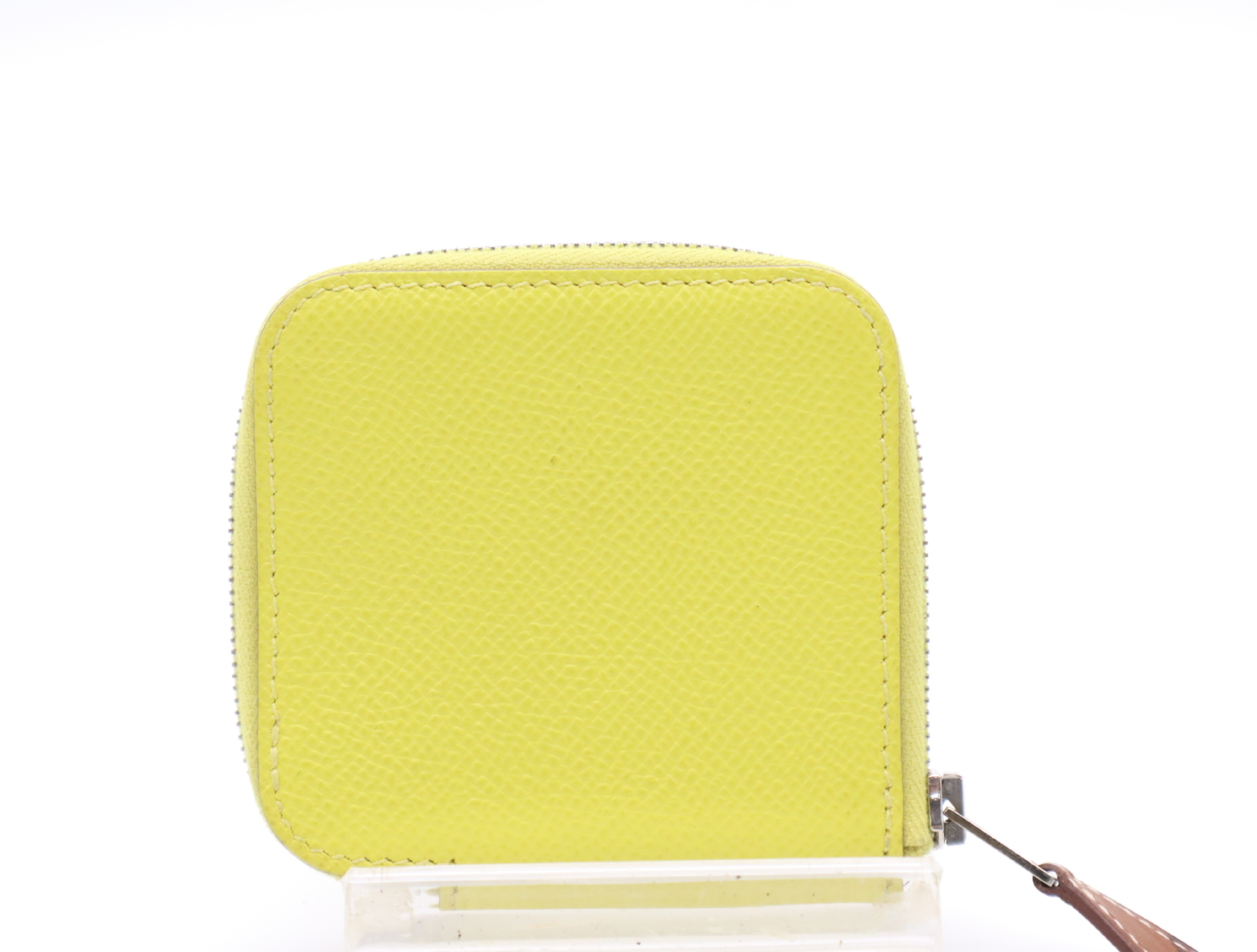 Leather Azap Silk In Portemonnaie Lime Yellow Z Stamp 2021 Coin Case — view 2
