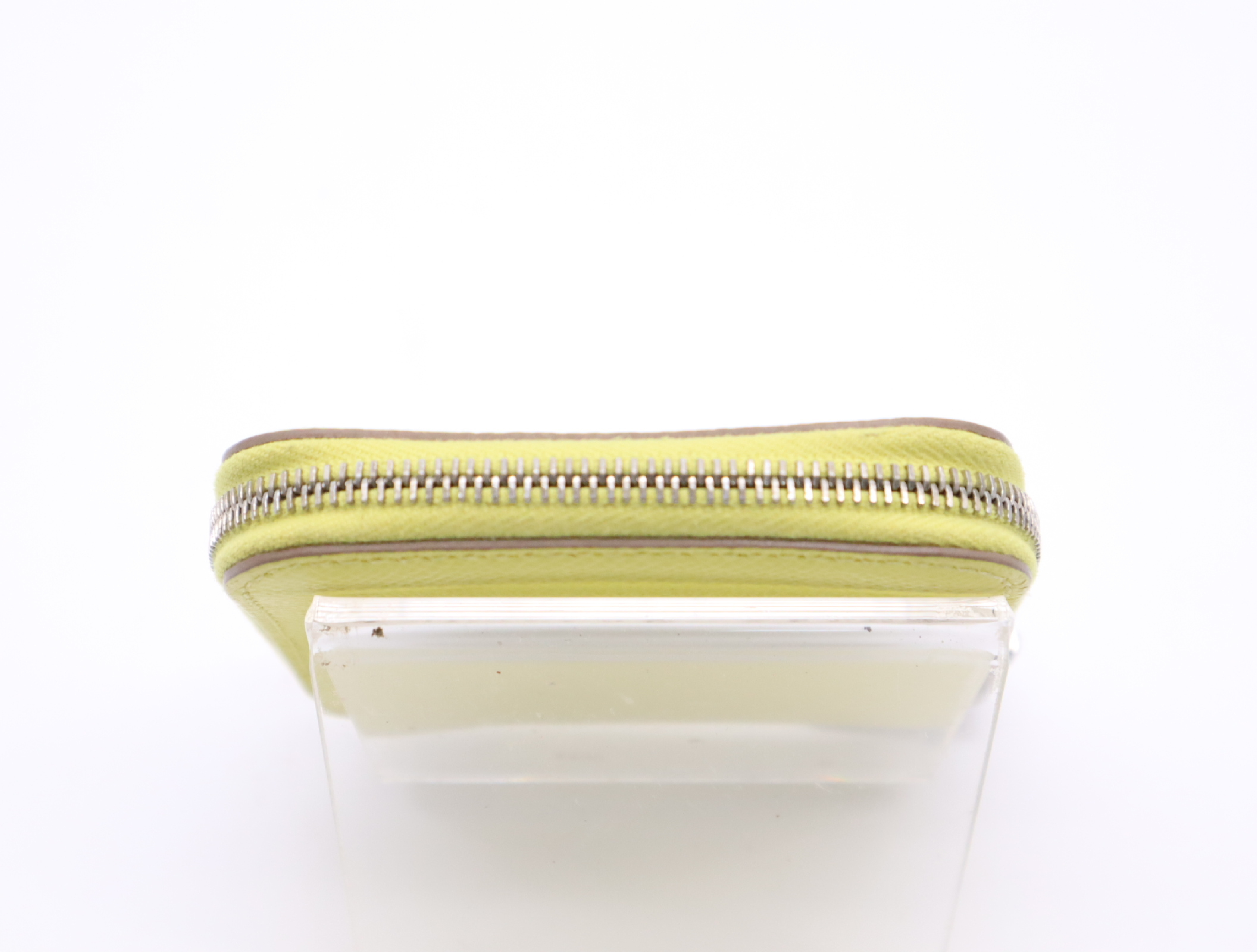 Leather Azap Silk In Portemonnaie Lime Yellow Z Stamp 2021 Coin Case — view 4