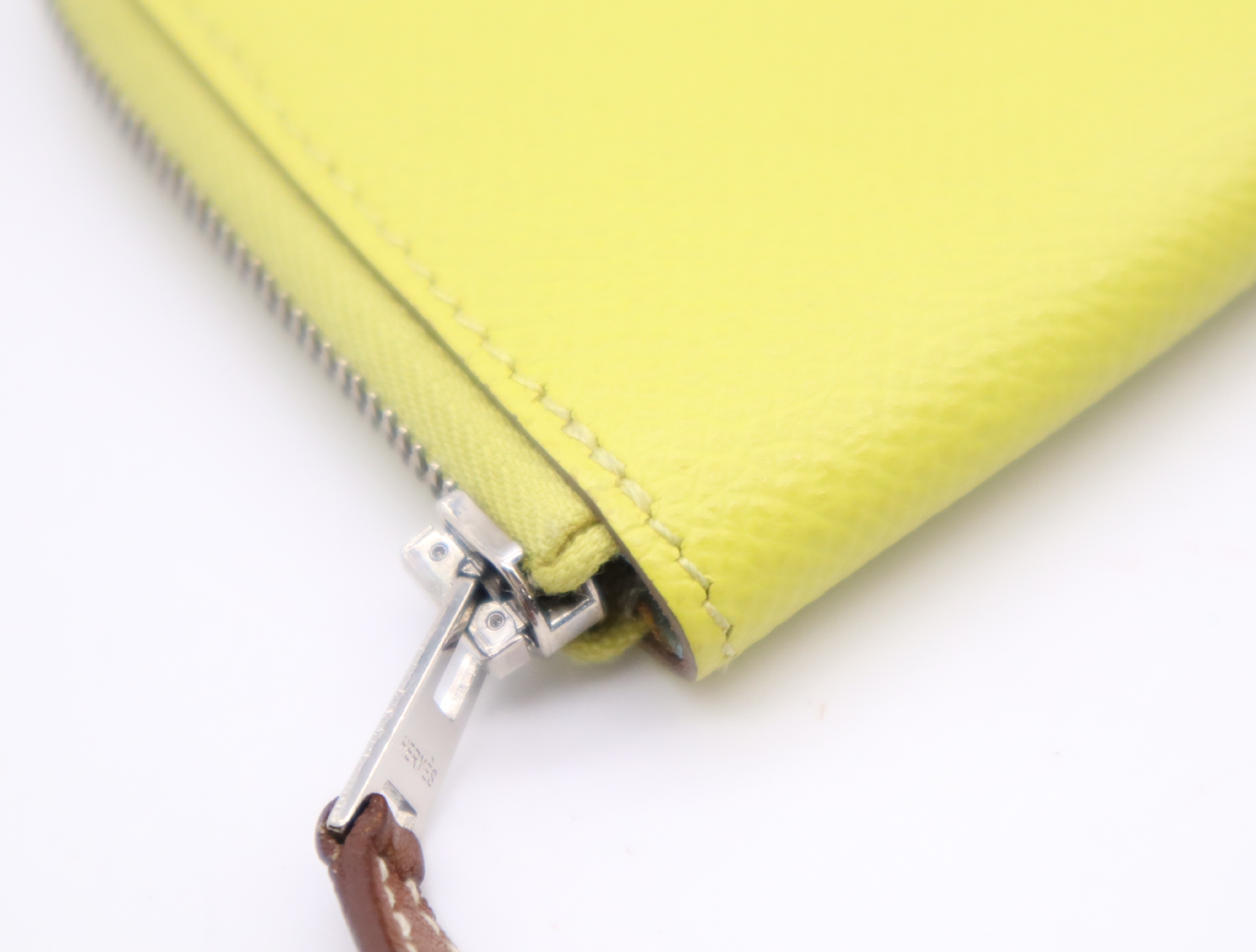 Leather Azap Silk In Portemonnaie Lime Yellow Z Stamp 2021 Coin Case — view 6