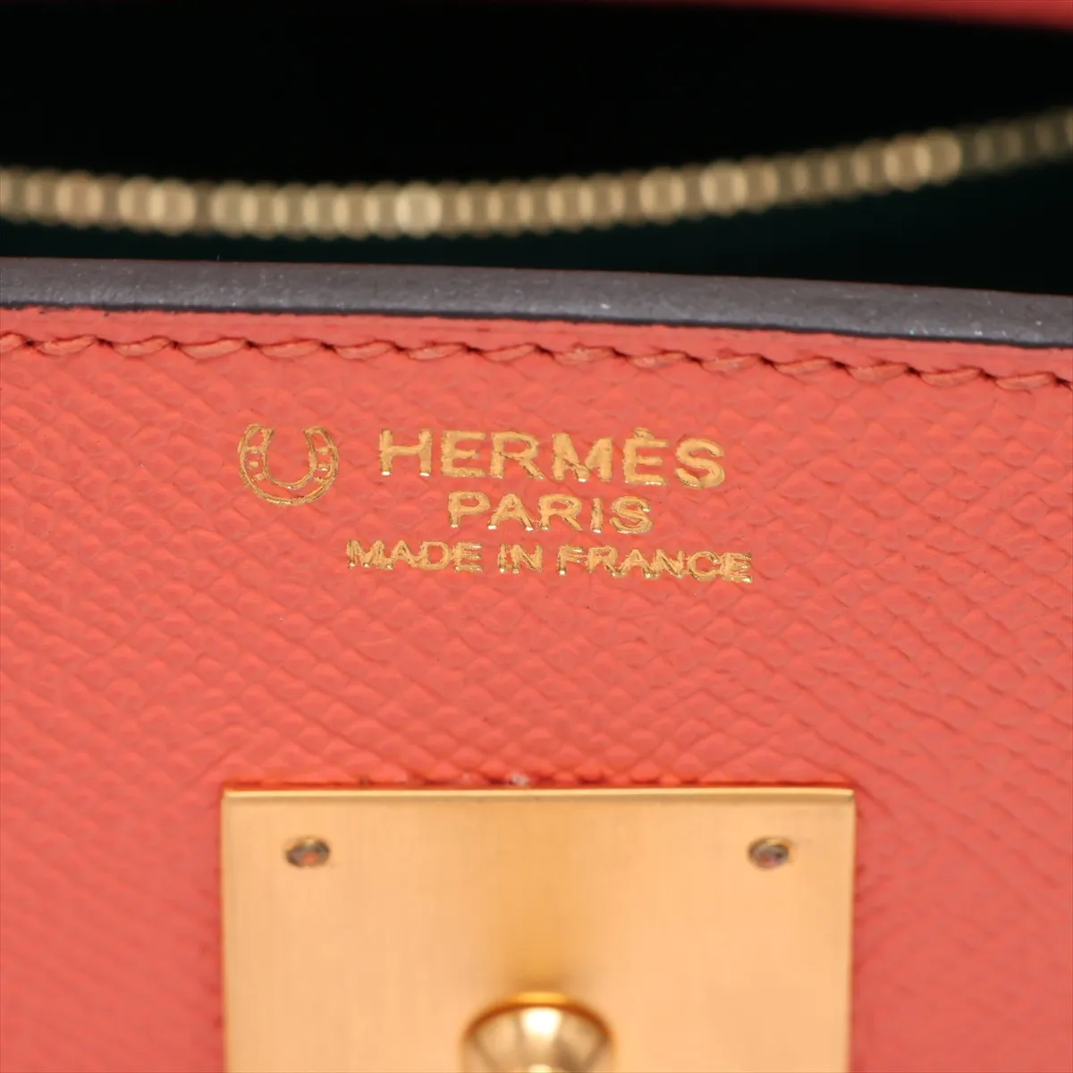[Individually packaged] Hermes Birkin 30 Letournée Veau Epsom Flamingo x Malachite Gold Hardware R: 2014 Personal Order — view 10