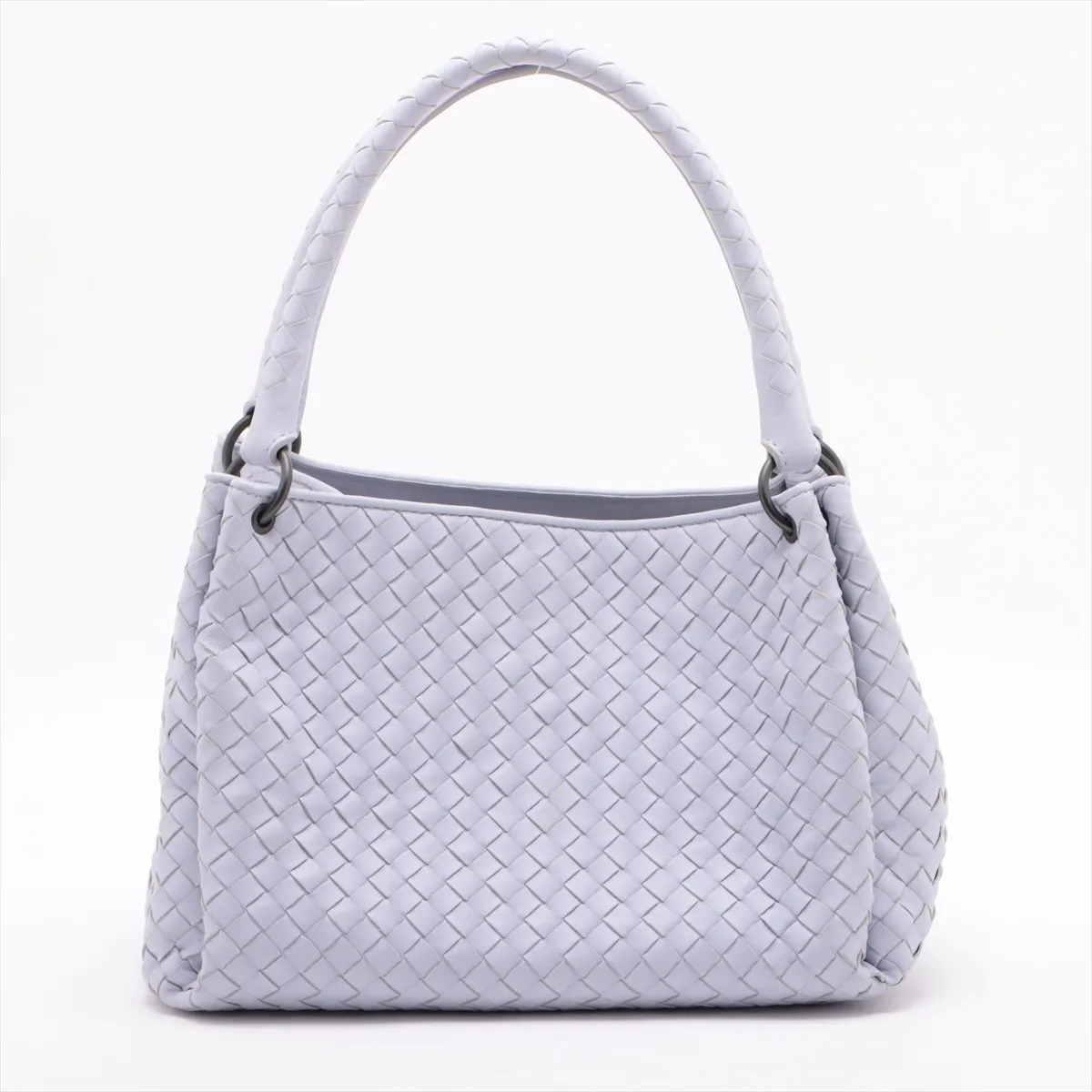 Intrecciato Leather Shoulder Bag Purple — view 2