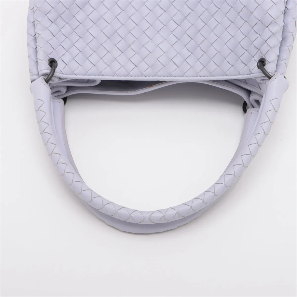 Intrecciato Leather Shoulder Bag Purple — view 5