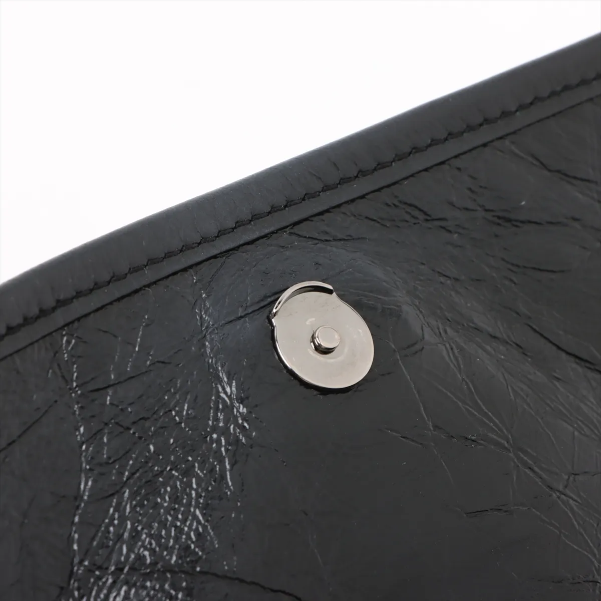 Niki Leather Chain Shoulder Bag Black 538566 — view 13