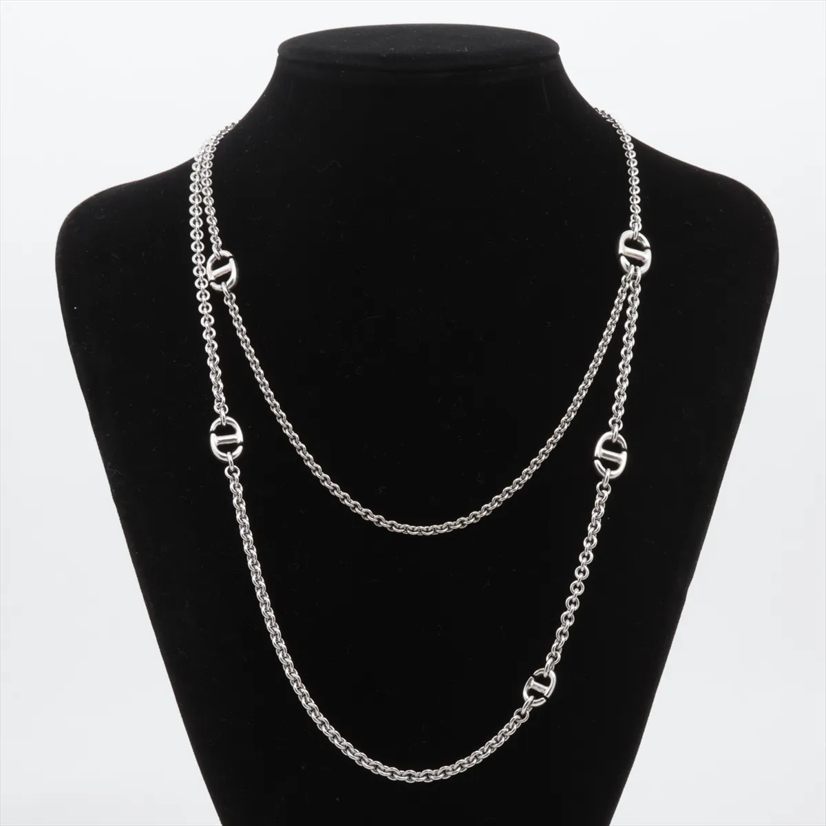 CD logo necklace, GP silver, with — view 5