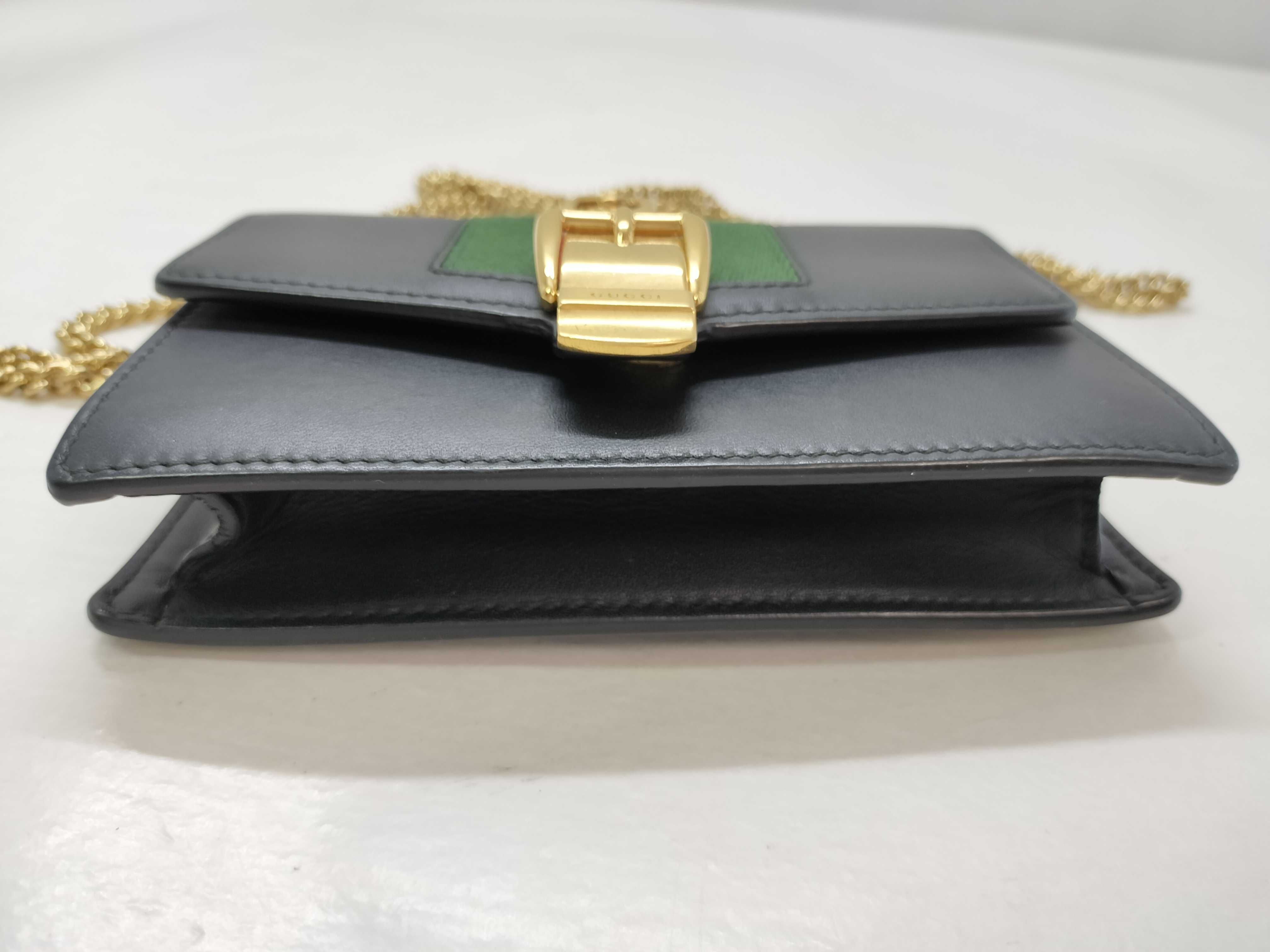 SG- Sylvie Leather Chain Shoulder Bag Black 494646 Shoulder Bag — view 14