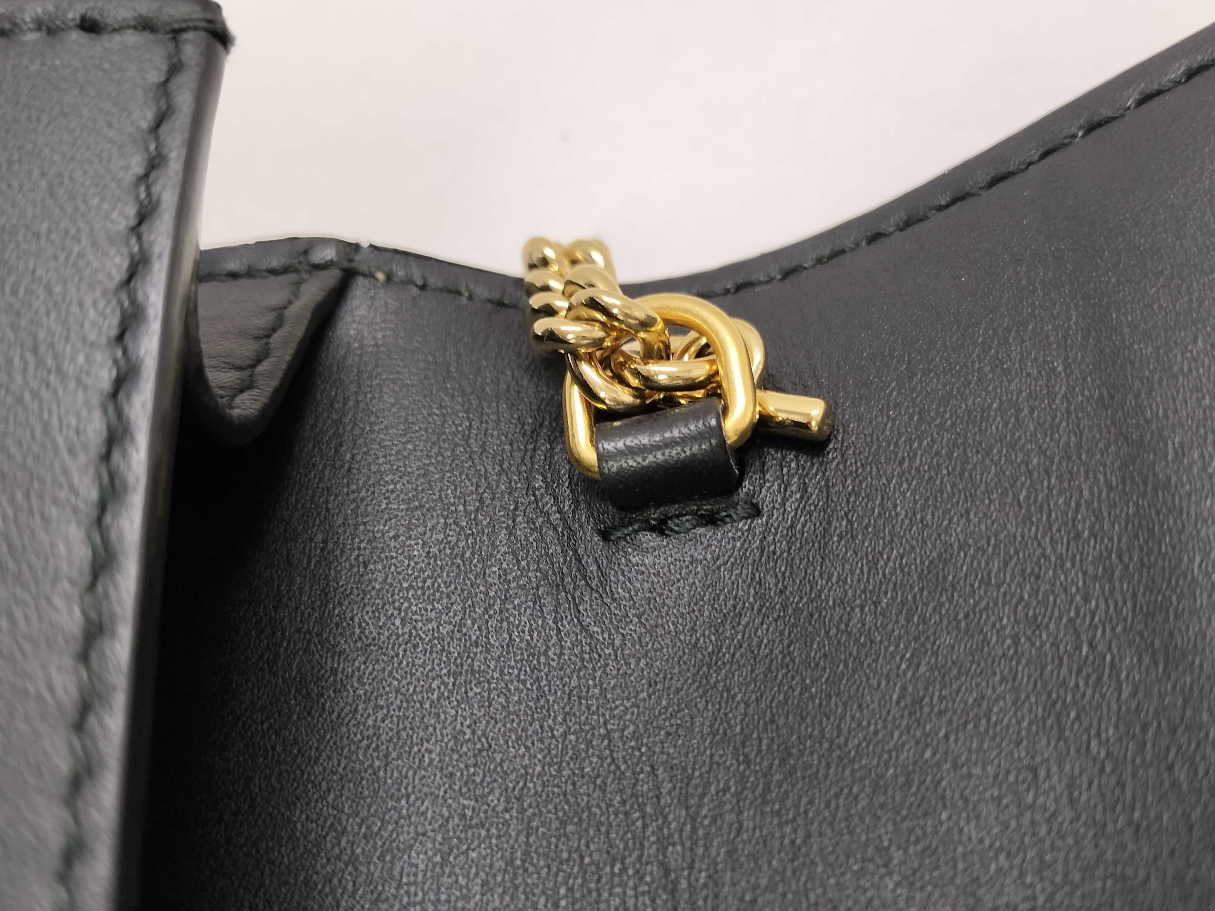 SG- Sylvie Leather Chain Shoulder Bag Black 494646 Shoulder Bag — view 5