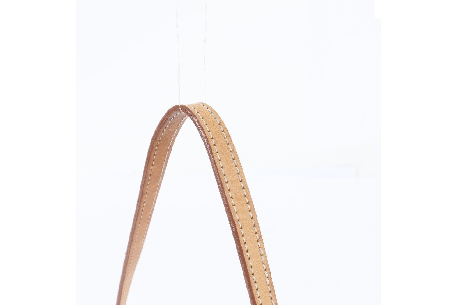 Striped leather shoulder bag, one-shoulder bag. — view 2