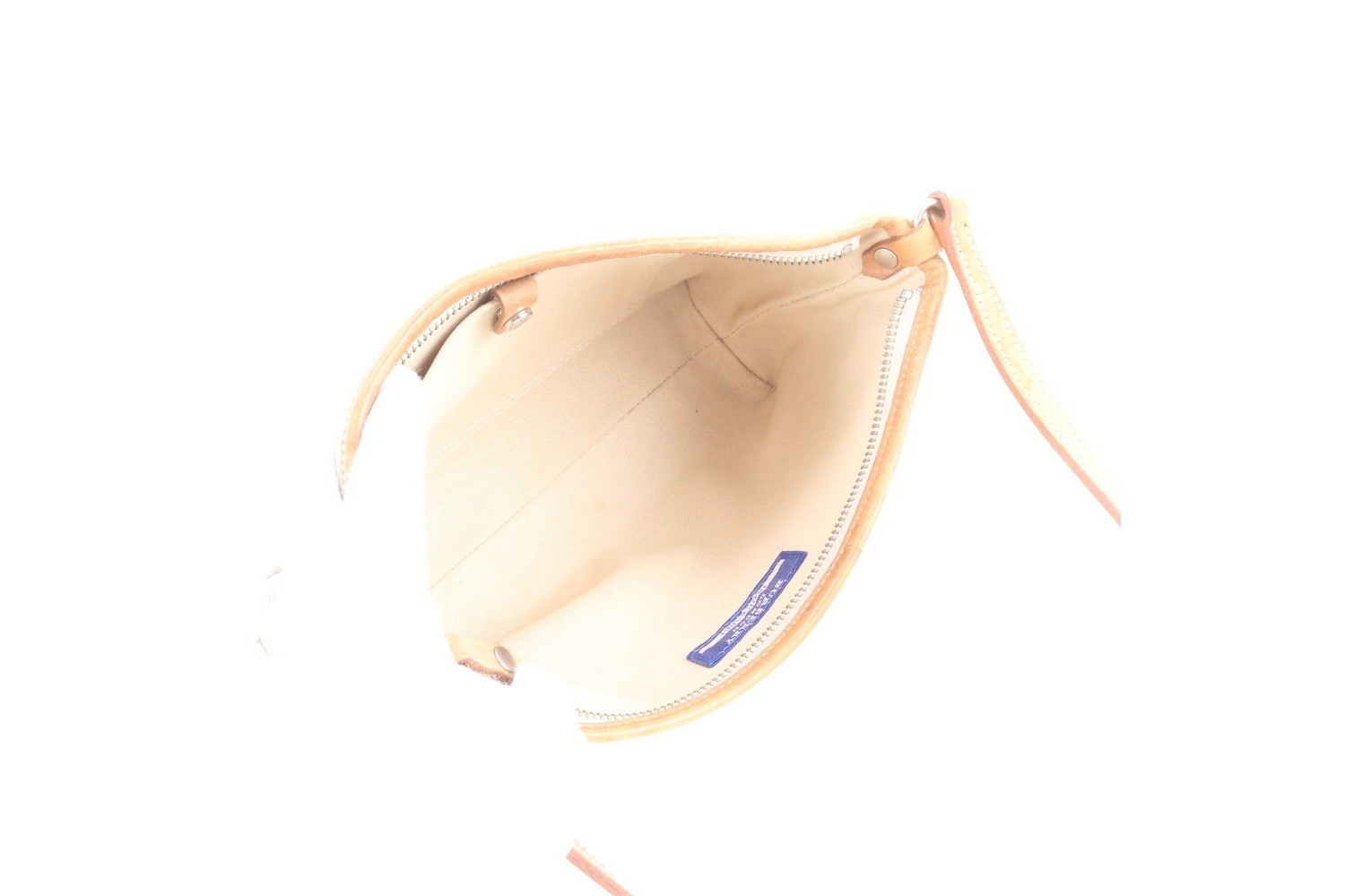 Striped leather shoulder bag, one-shoulder bag. — view 7