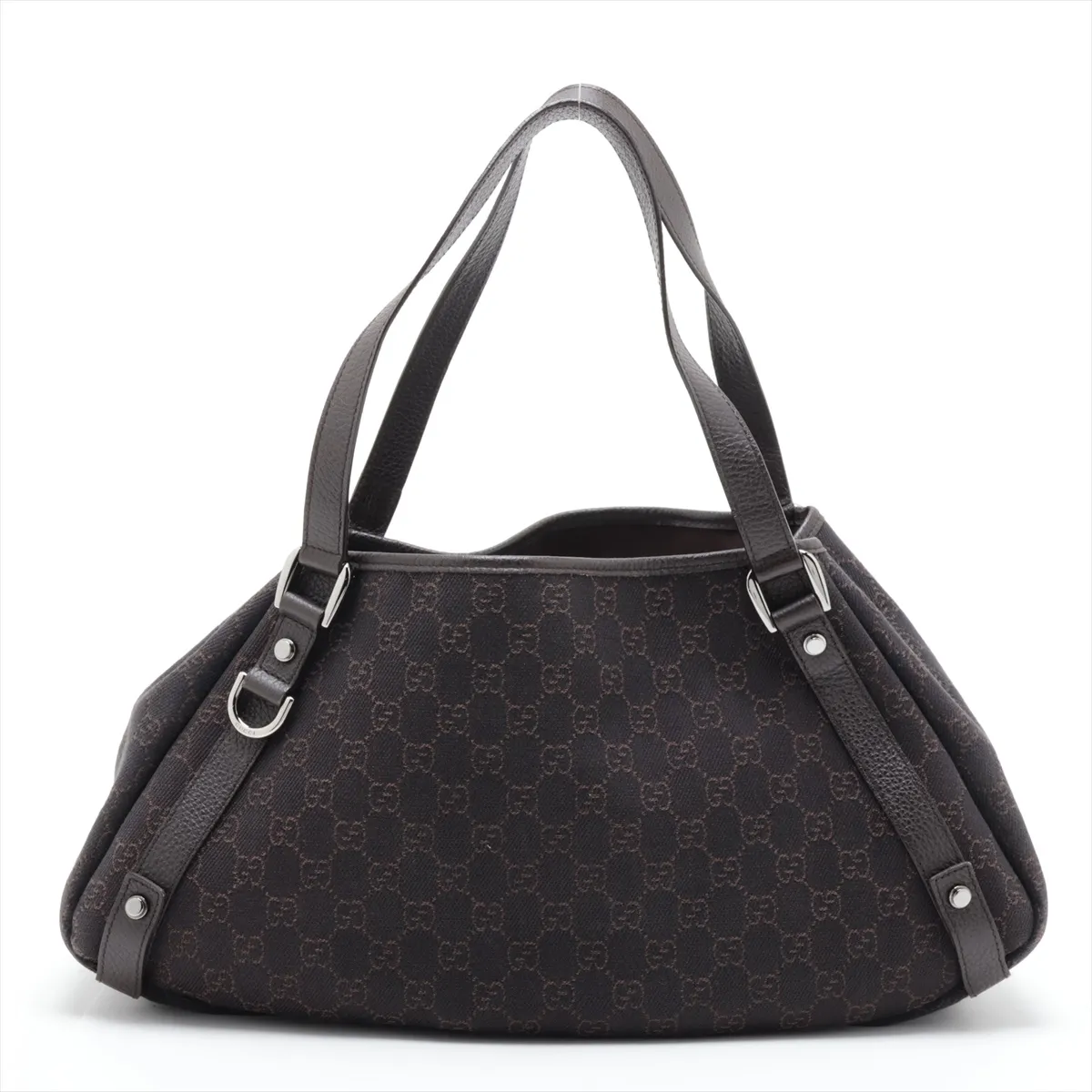 GG Denim 293578 Denim x Leather Tote Bag Brown Outlet — view 2