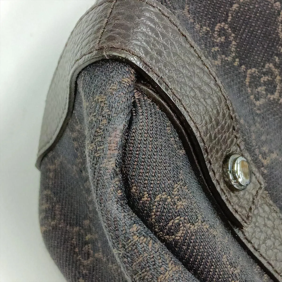 GG Denim 293578 Denim x Leather Tote Bag Brown Outlet — view 12