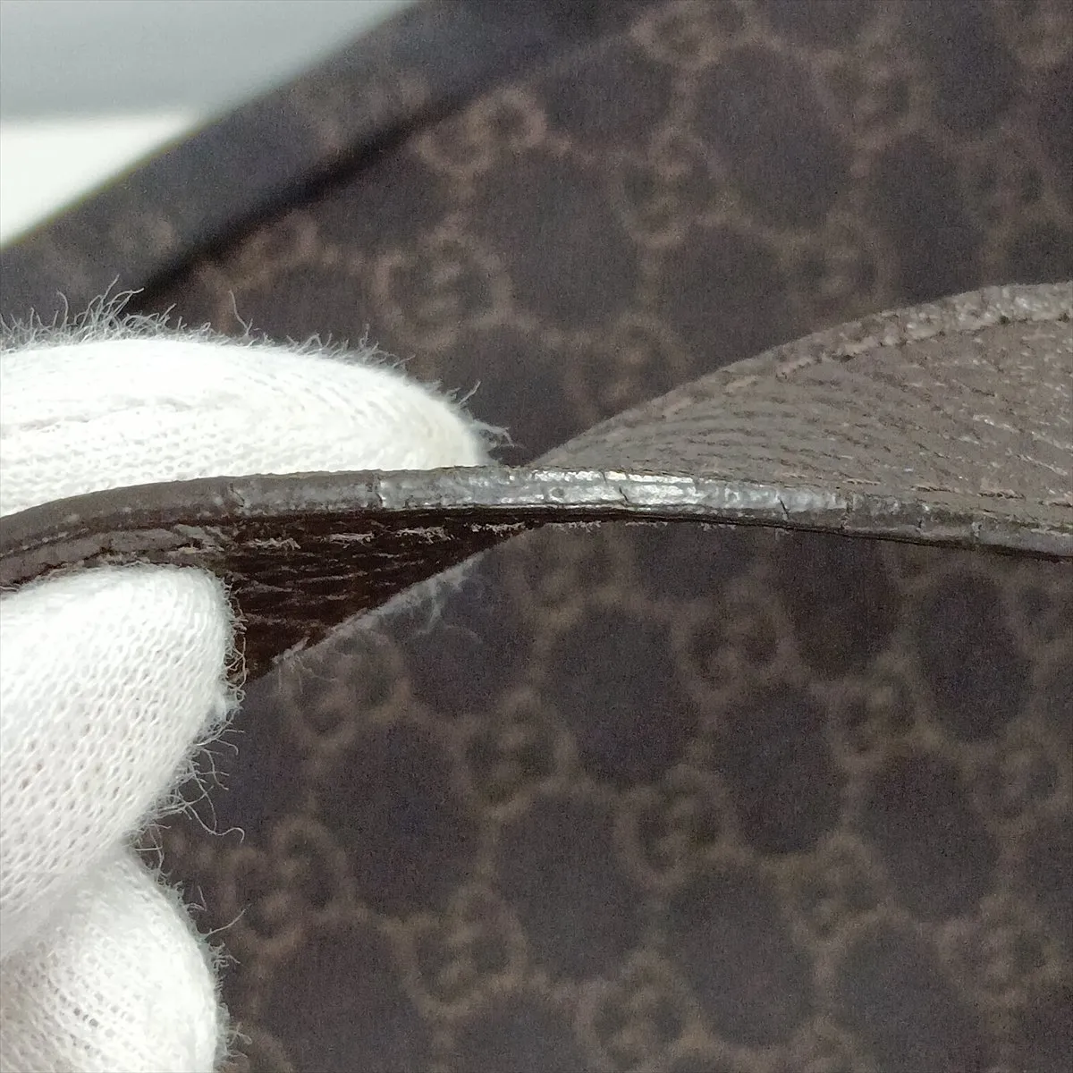 GG Denim 293578 Denim x Leather Tote Bag Brown Outlet — view 13