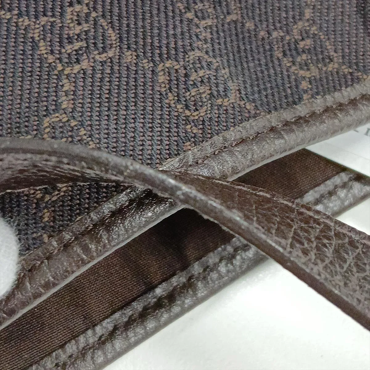 GG Denim 293578 Denim x Leather Tote Bag Brown Outlet — view 14