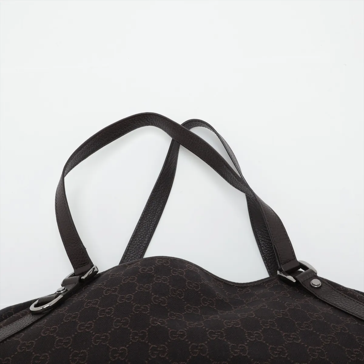 GG Denim 293578 Denim x Leather Tote Bag Brown Outlet — view 6