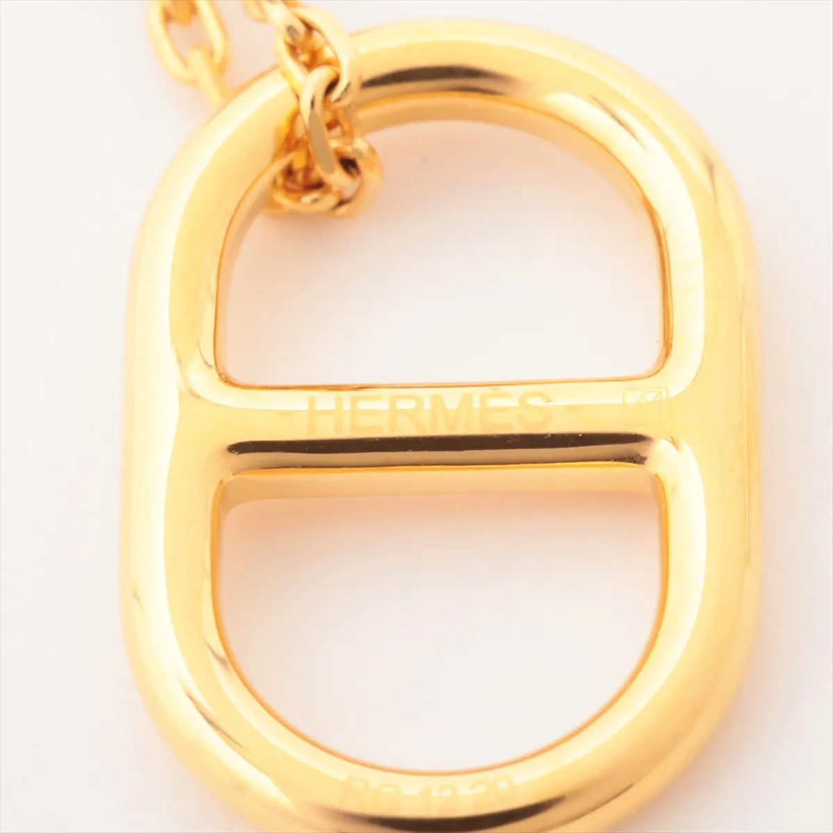 Chaine d'Ancre Au Maillon RG1220 Necklace, GP x Leather, Gold, — view 4