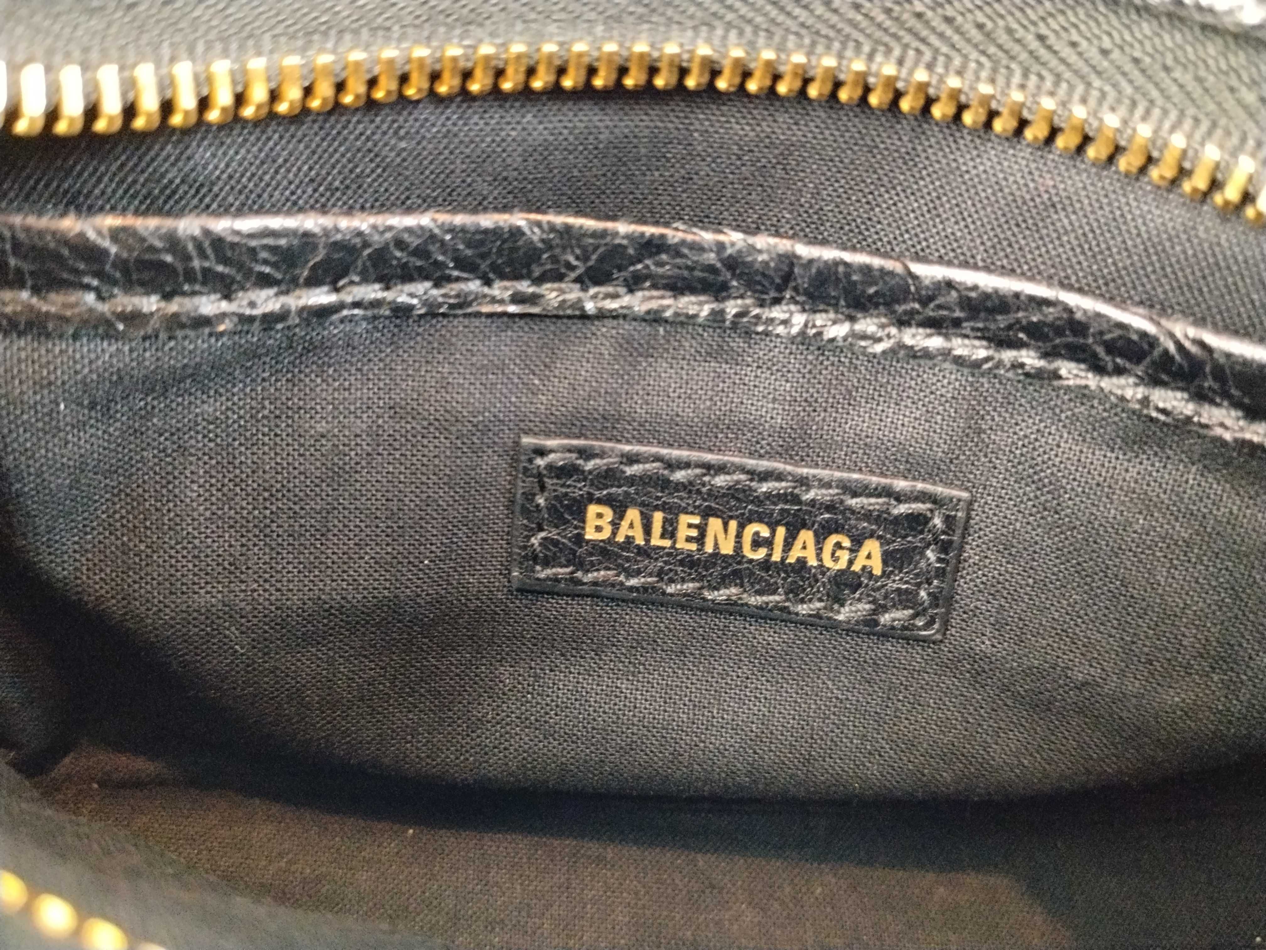 The City Balenciaga City 2-Way Mini Bag with Long Strap Black Handbag — view 12