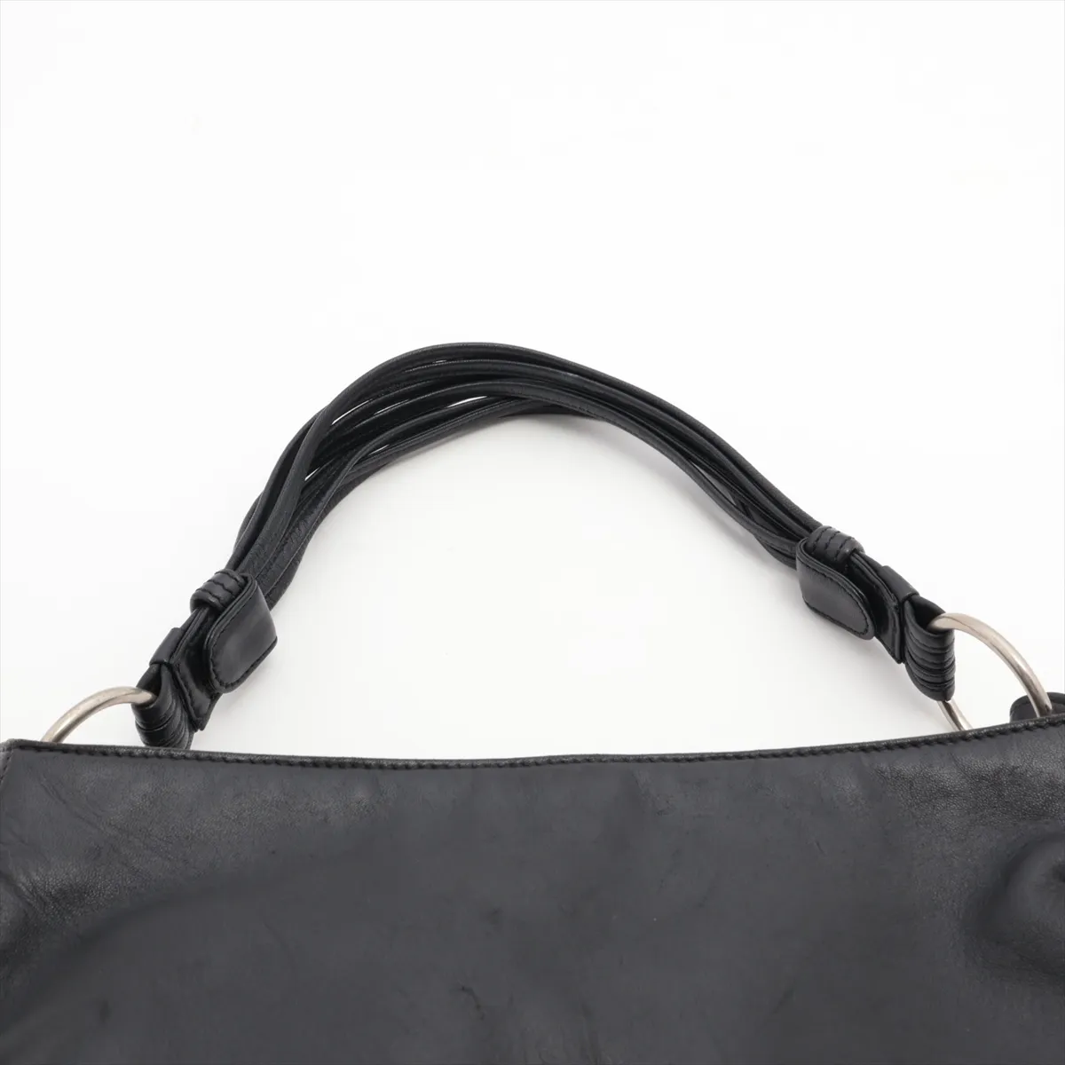 Anagram Leather Handbag Black — view 6