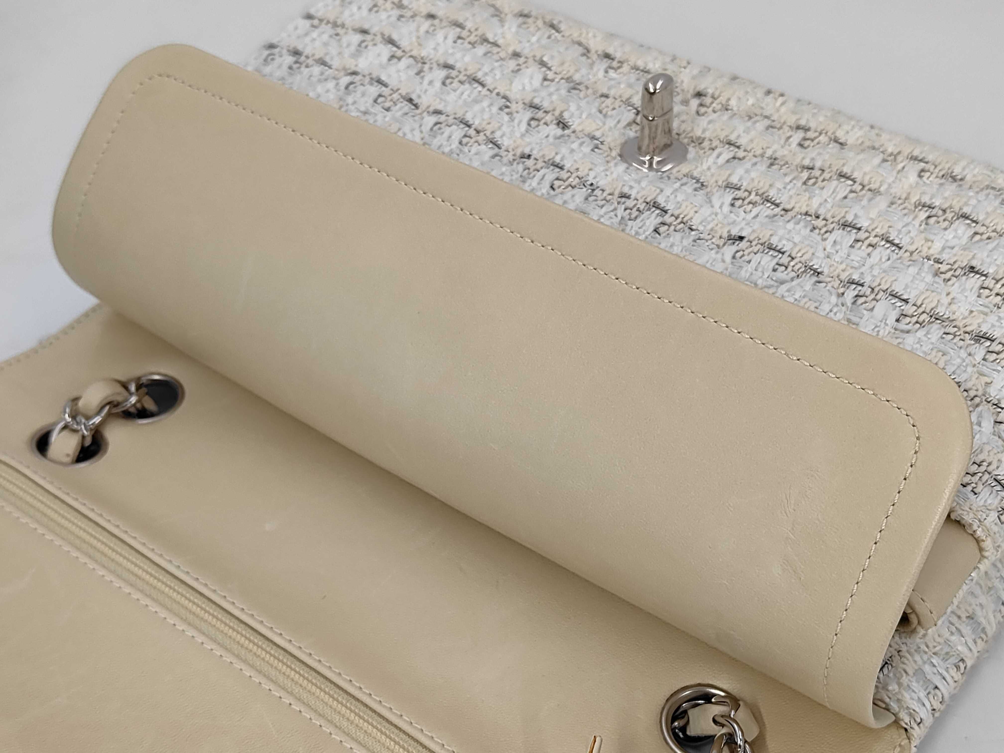 Tweed Double Flap Chain Shoulder Bag — view 13