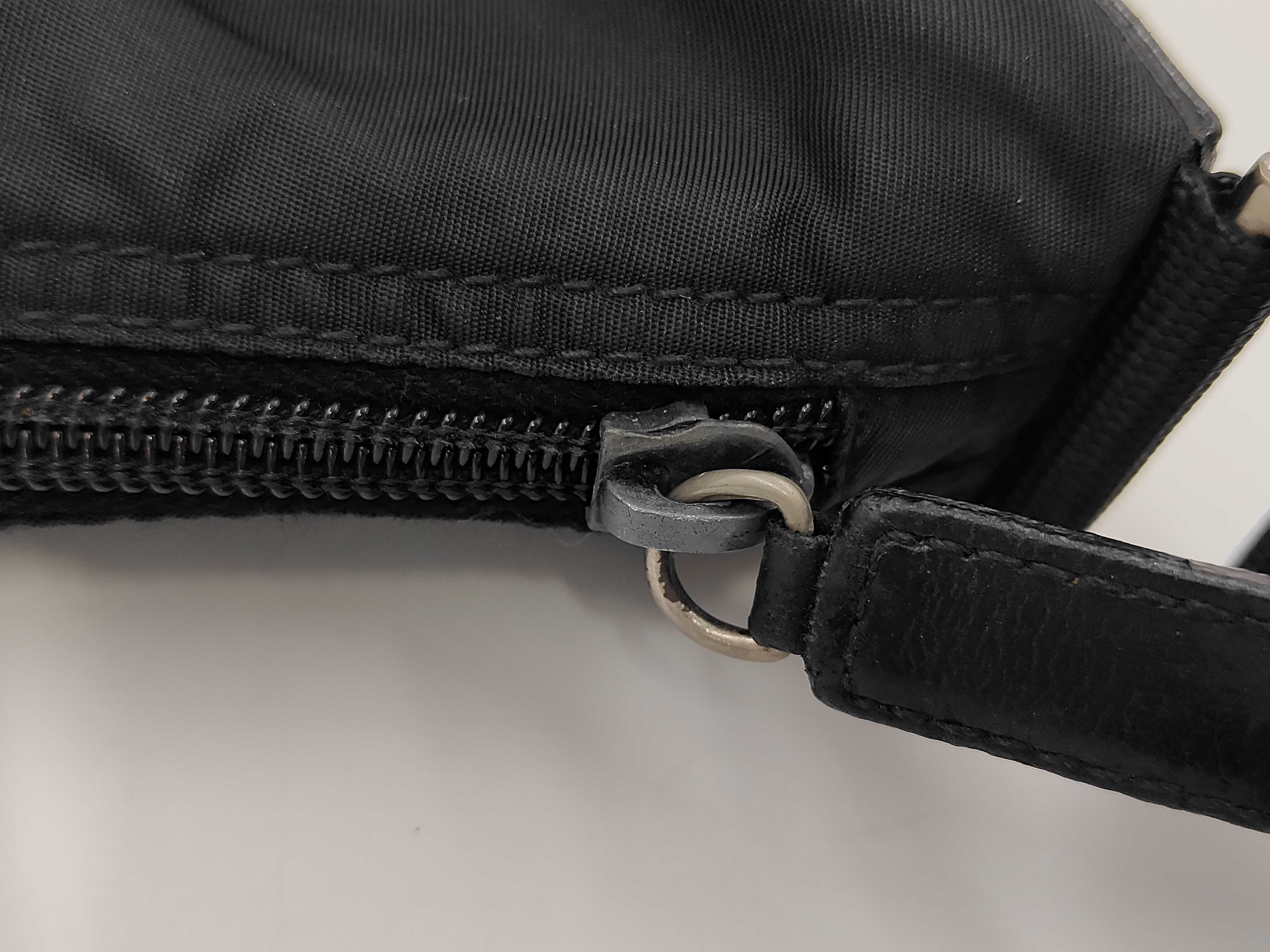 Nylon Tessuto Shoulder Bag, Black — view 8