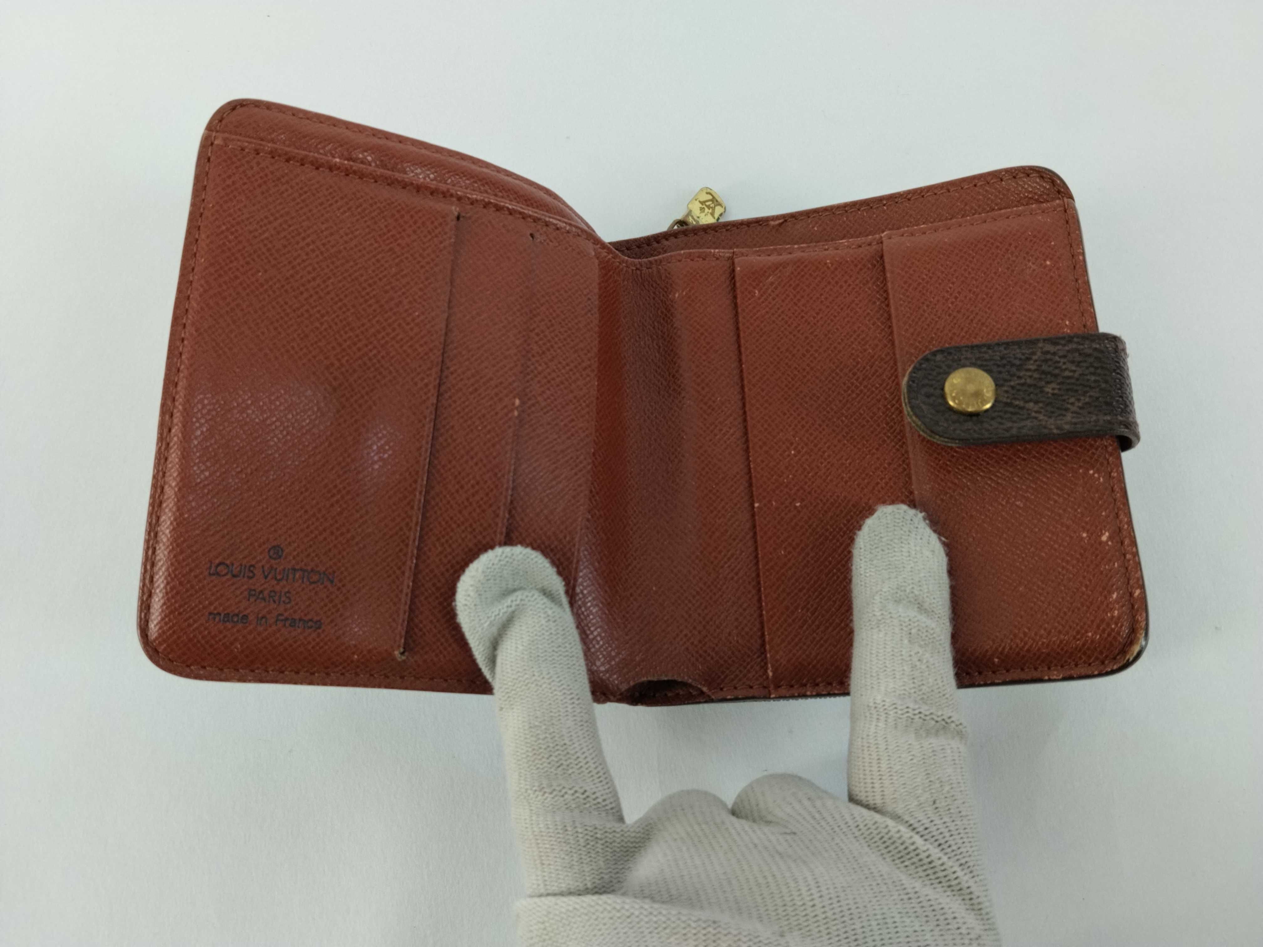 Monogram LV Compact Zip Wallet Brown — view 11
