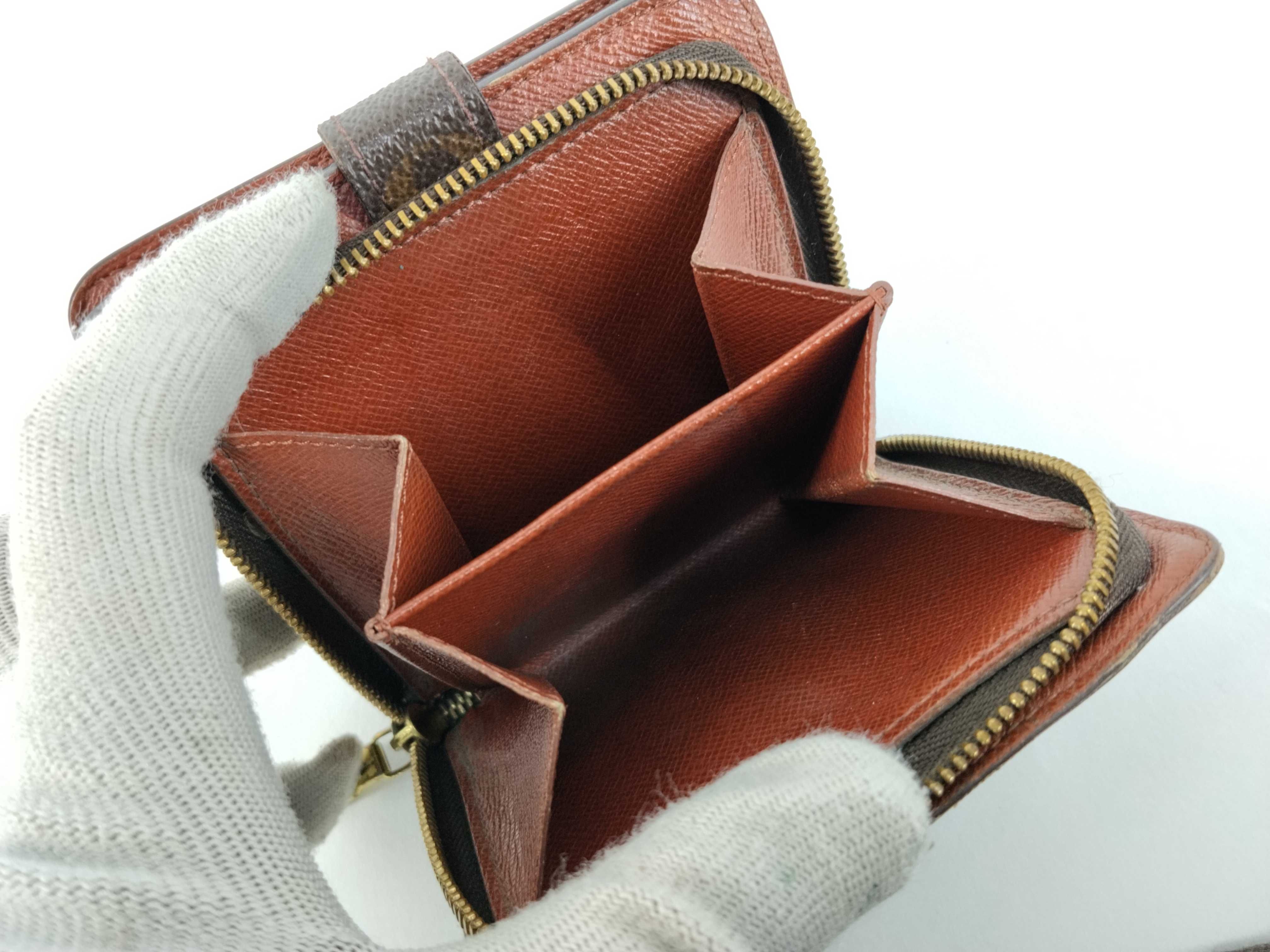 Monogram LV Compact Zip Wallet Brown — view 14