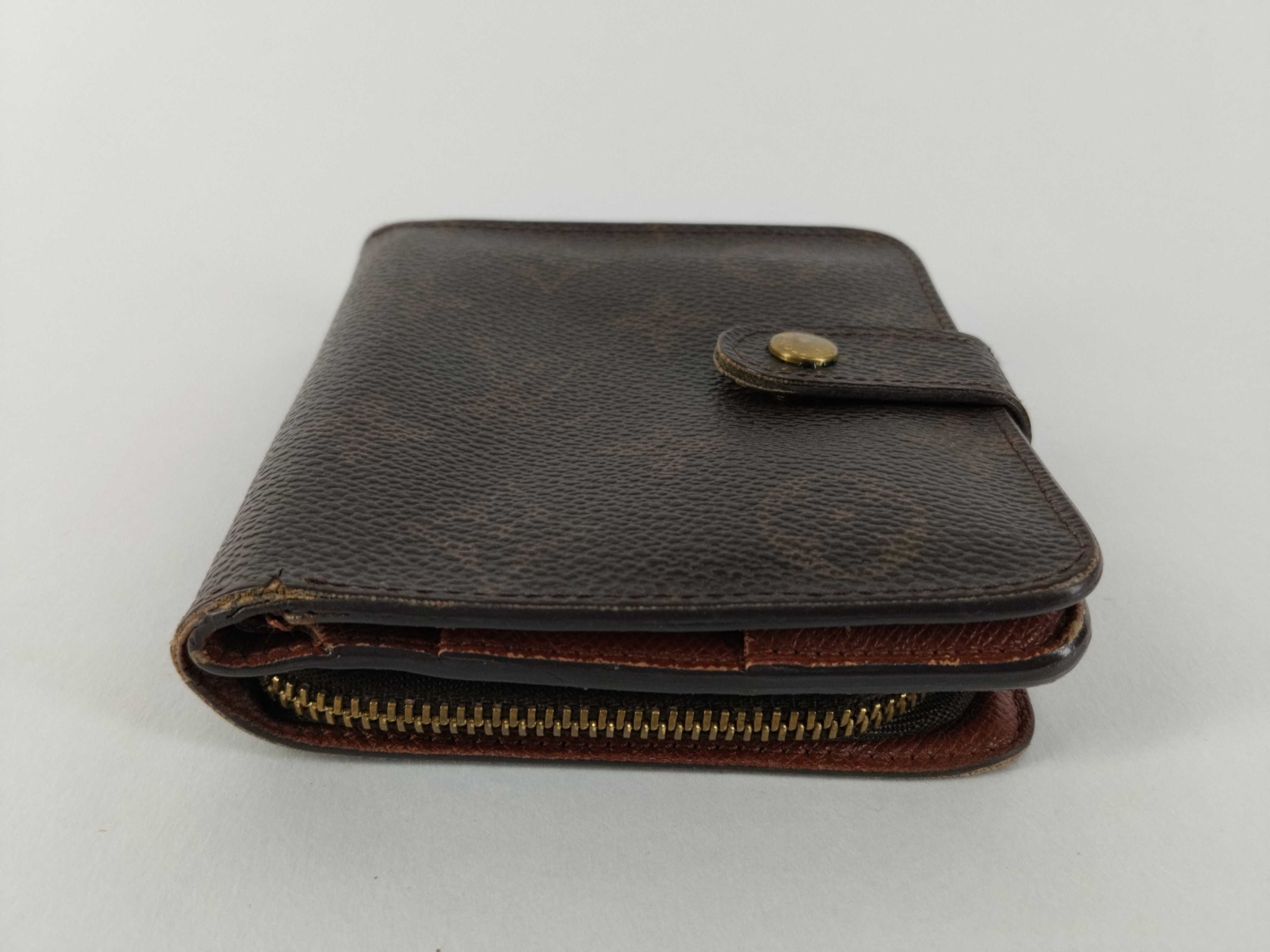 Monogram LV Compact Zip Wallet Brown — view 4
