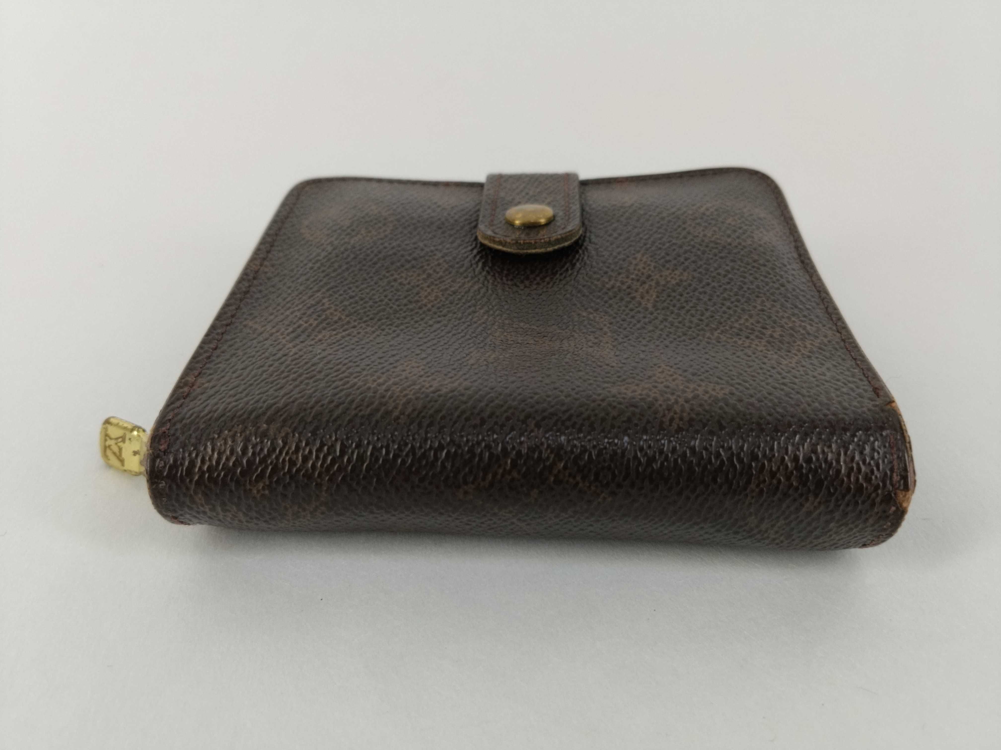 Monogram LV Compact Zip Wallet Brown — view 5