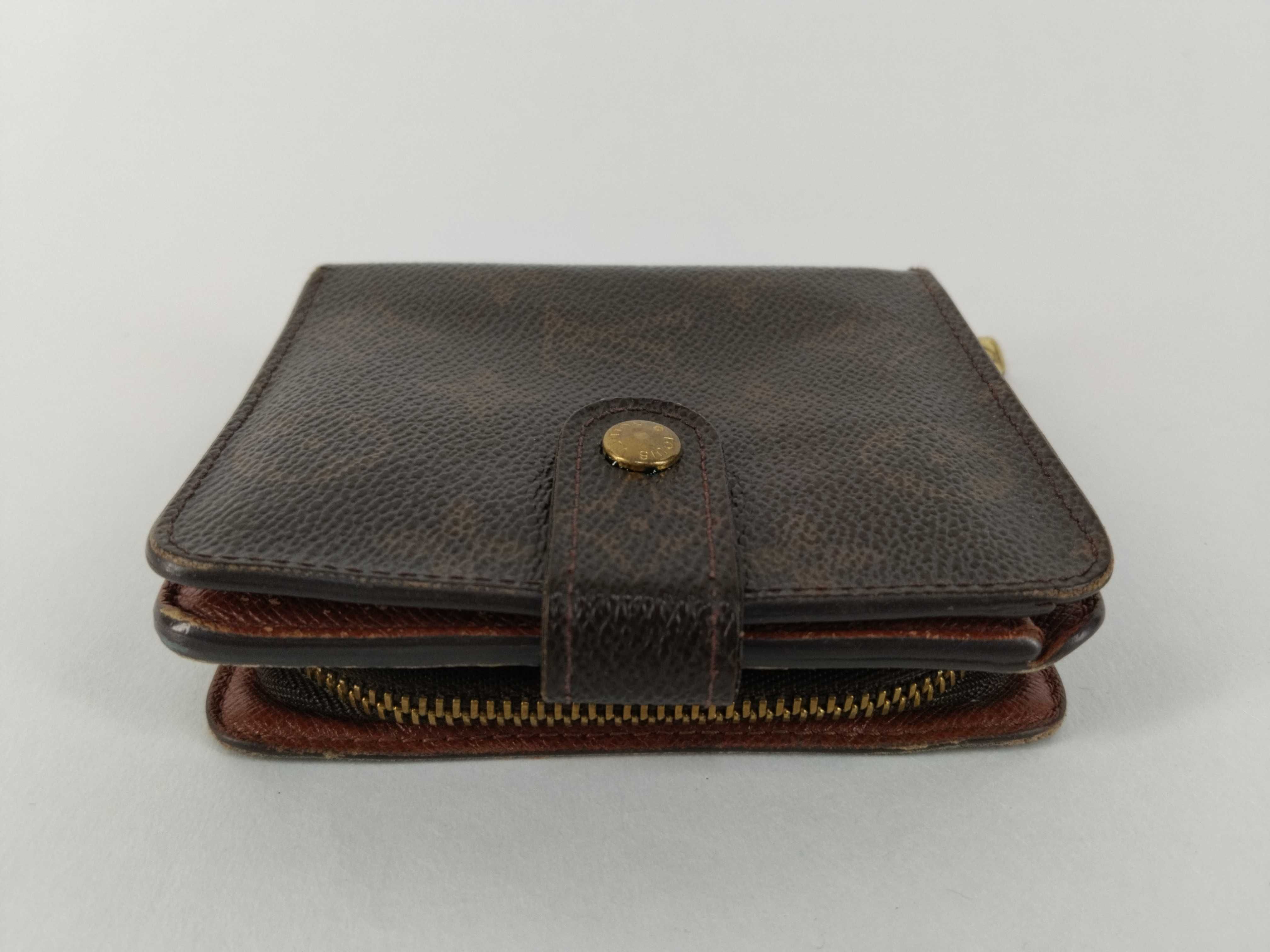 Monogram LV Compact Zip Wallet Brown — view 7