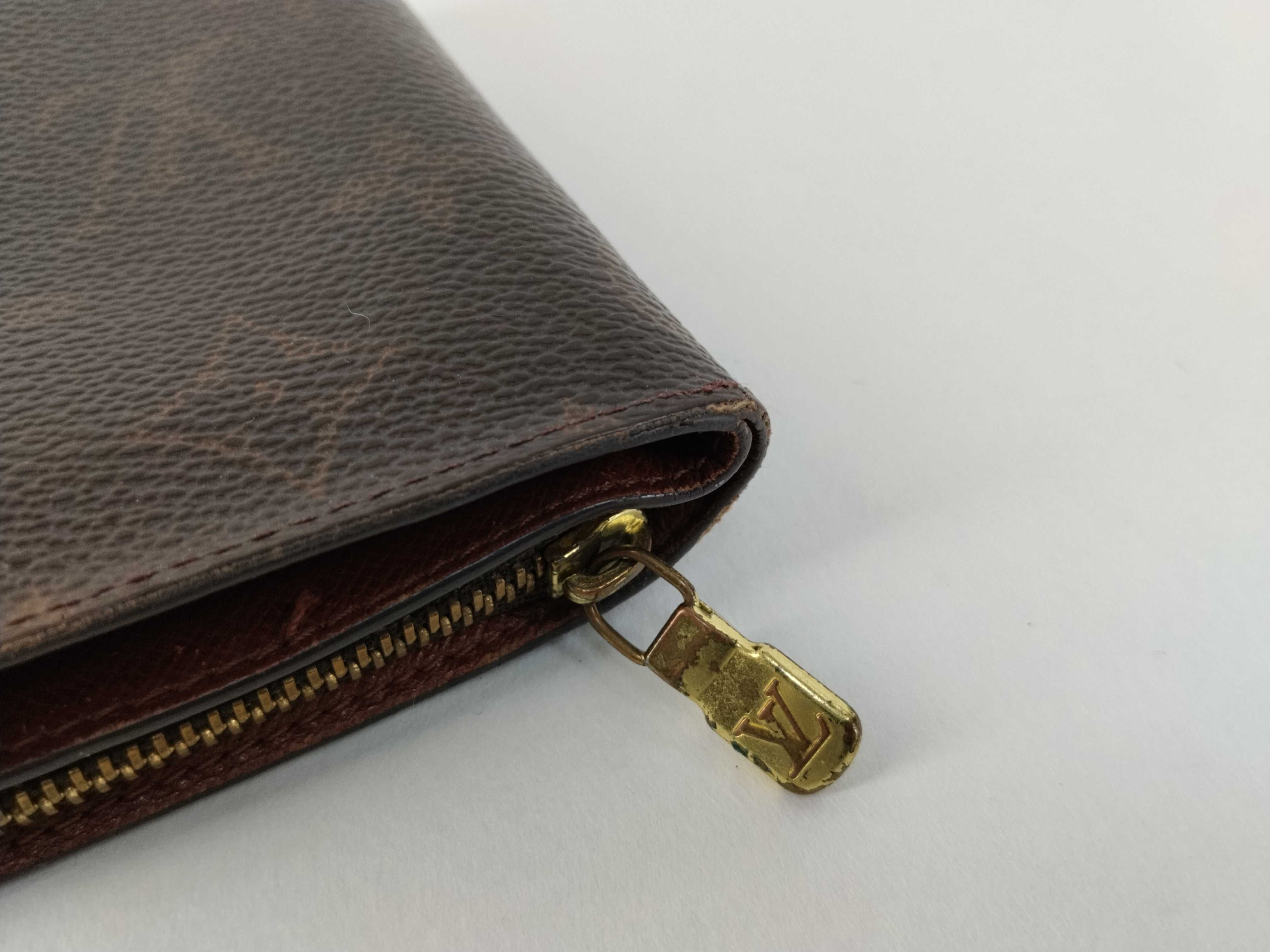 Monogram LV Compact Zip Wallet Brown — view 8