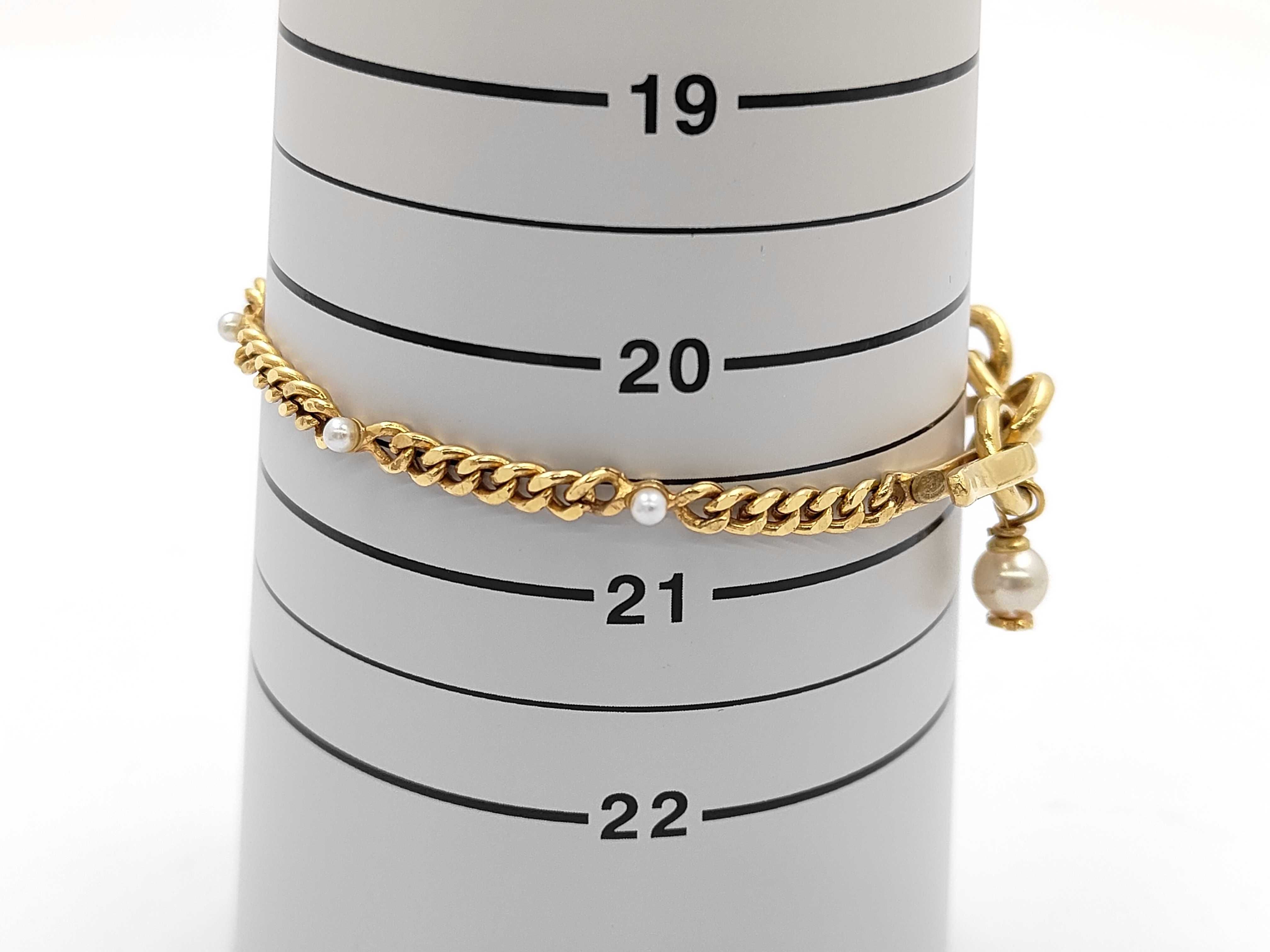 Gold and Pearl Bracelet (with box) — view 4