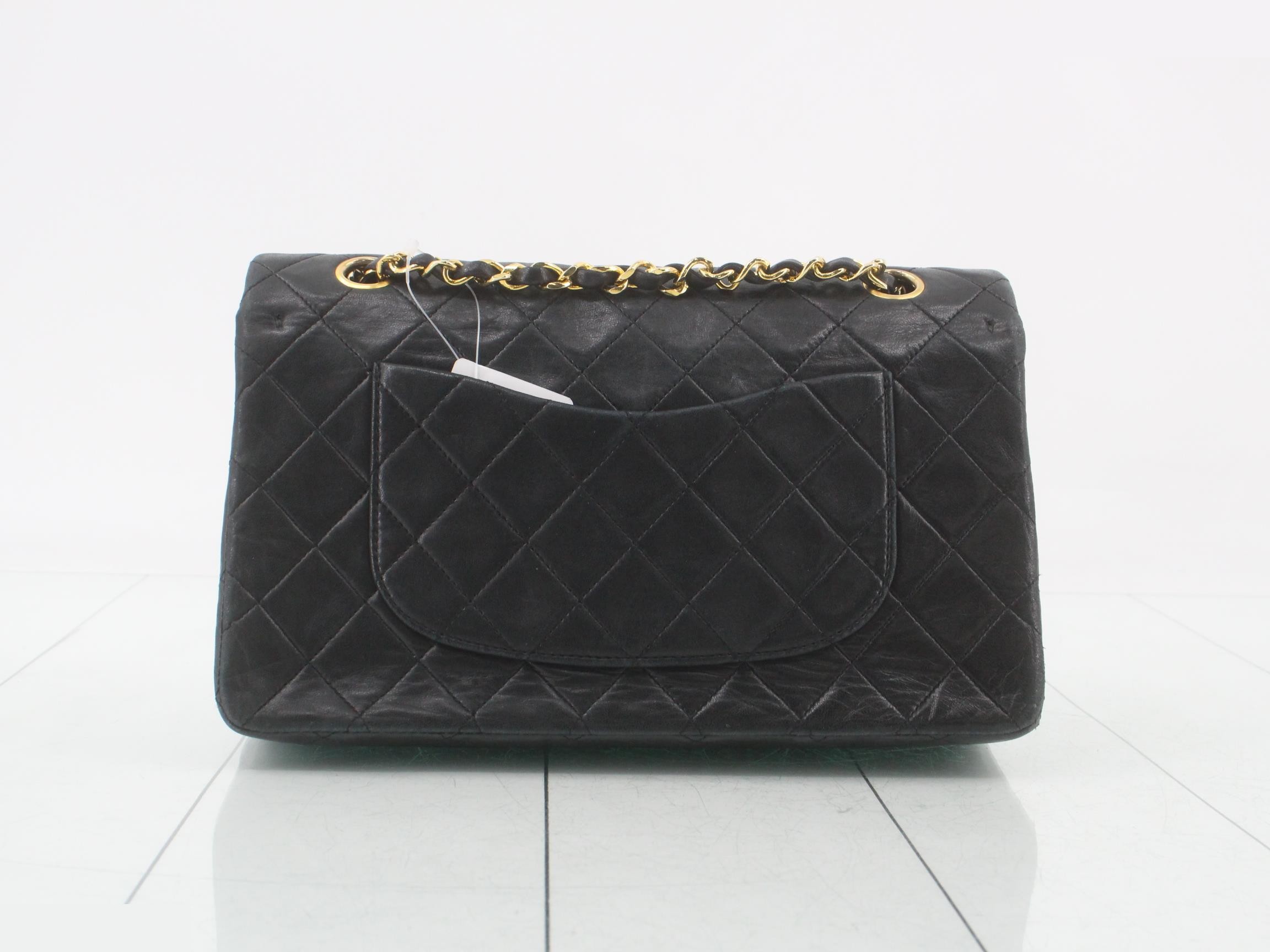 Double flap 25 lambskin chain shoulder bag with sticker card — view 2