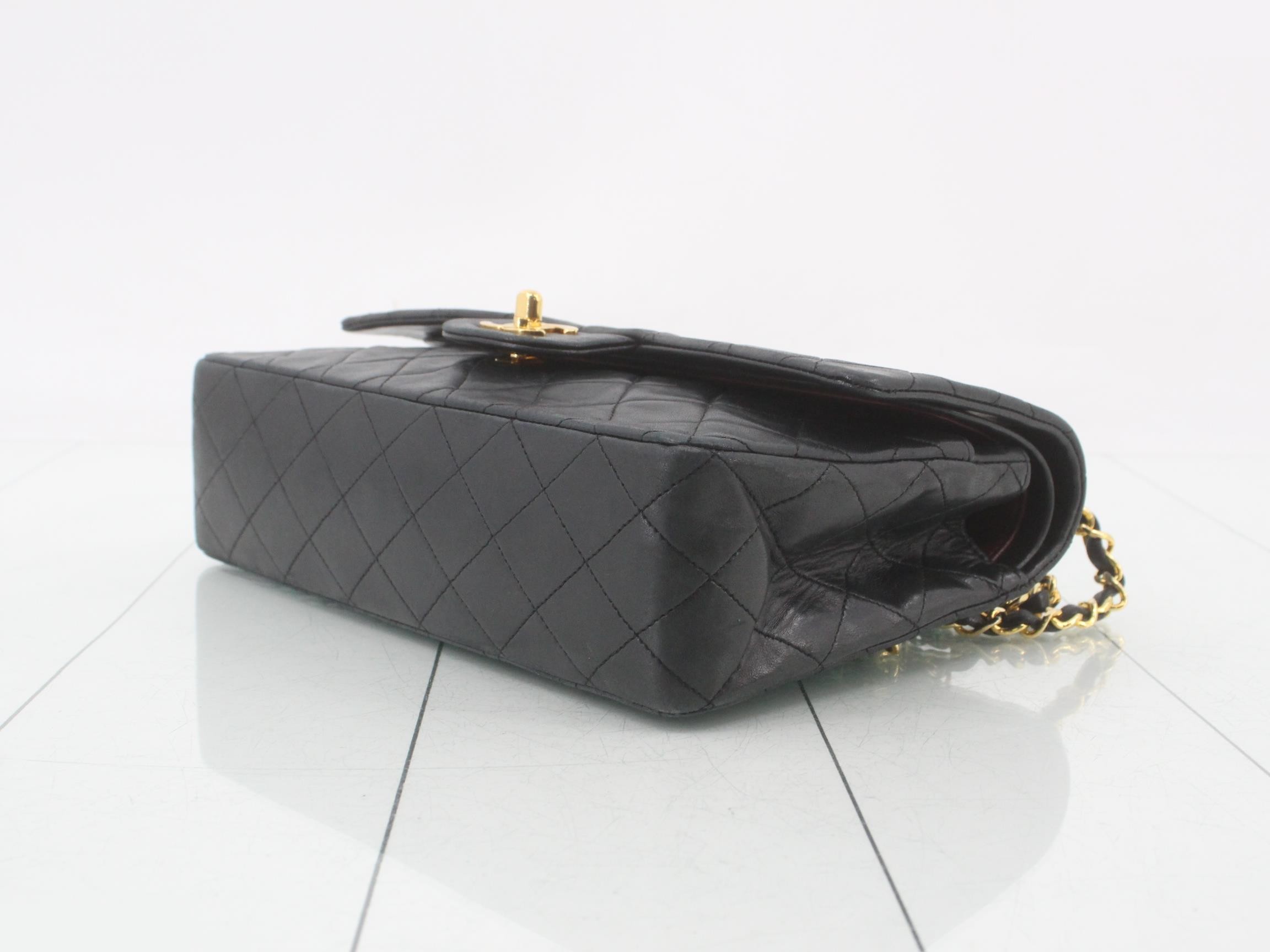 Double flap 25 lambskin chain shoulder bag with sticker card — view 6