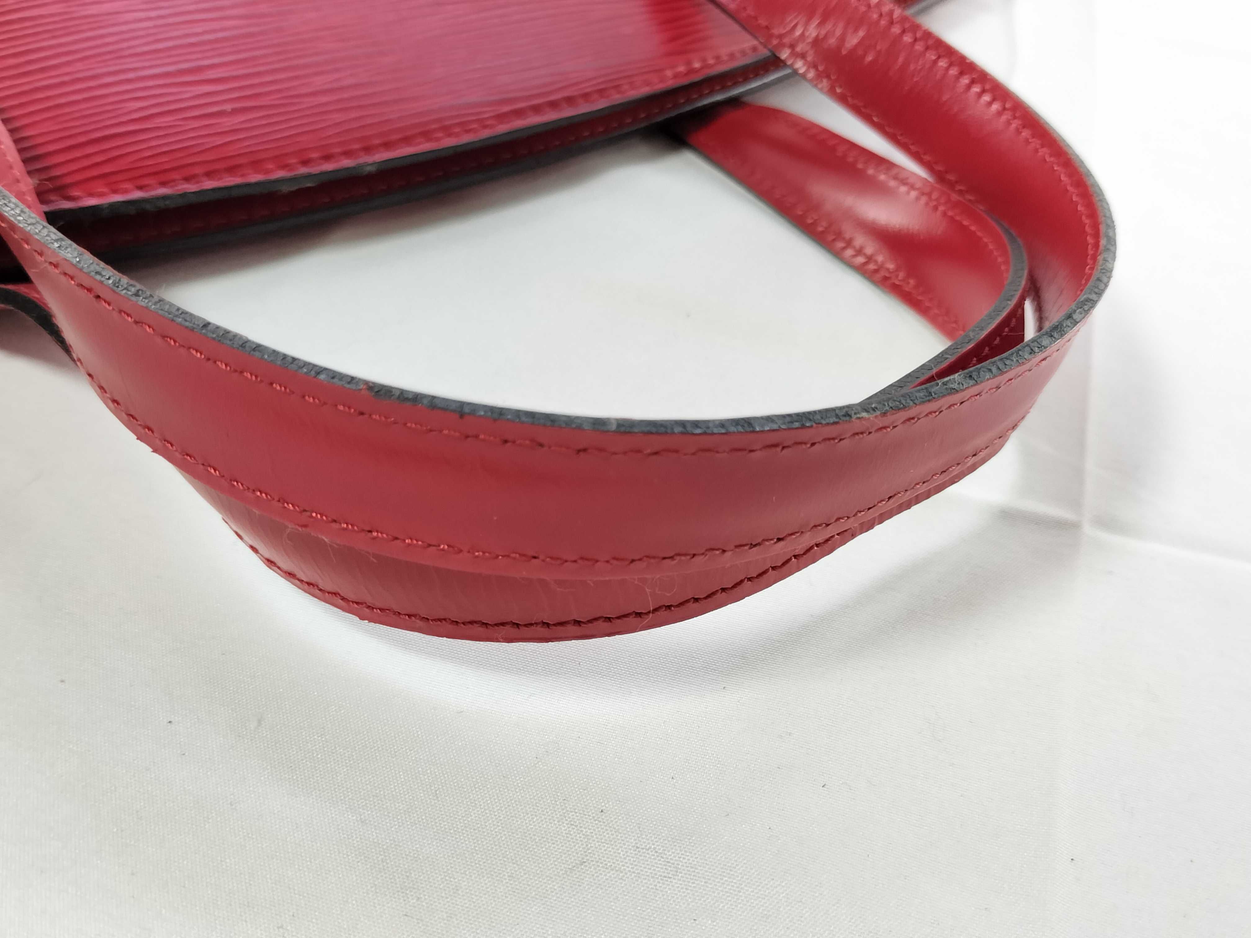 Epi Saint Jacques PM Red Tote Bag — view 4
