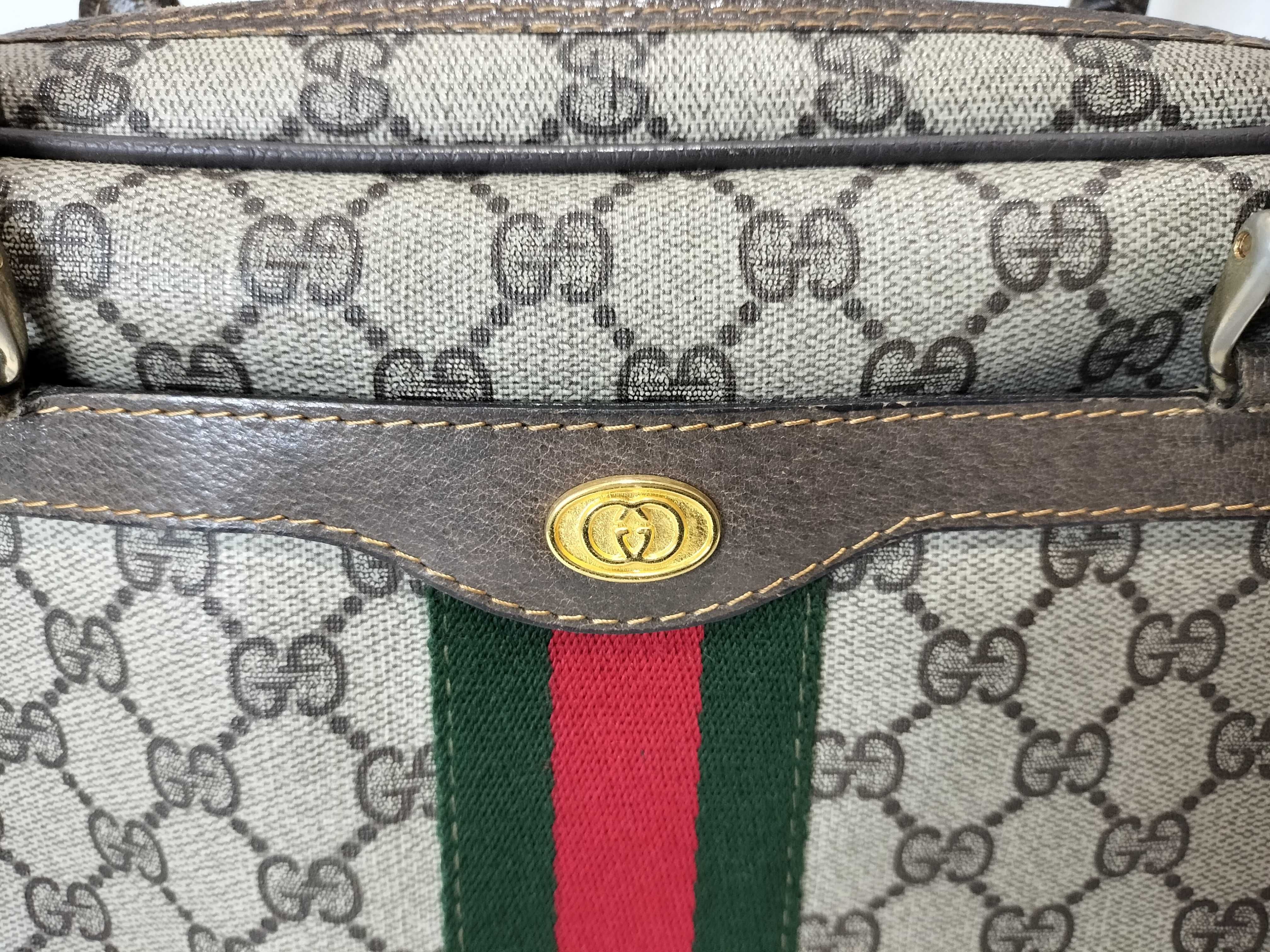 Old Sherry Line GG Pattern PVC x Leather Handbag — view 2