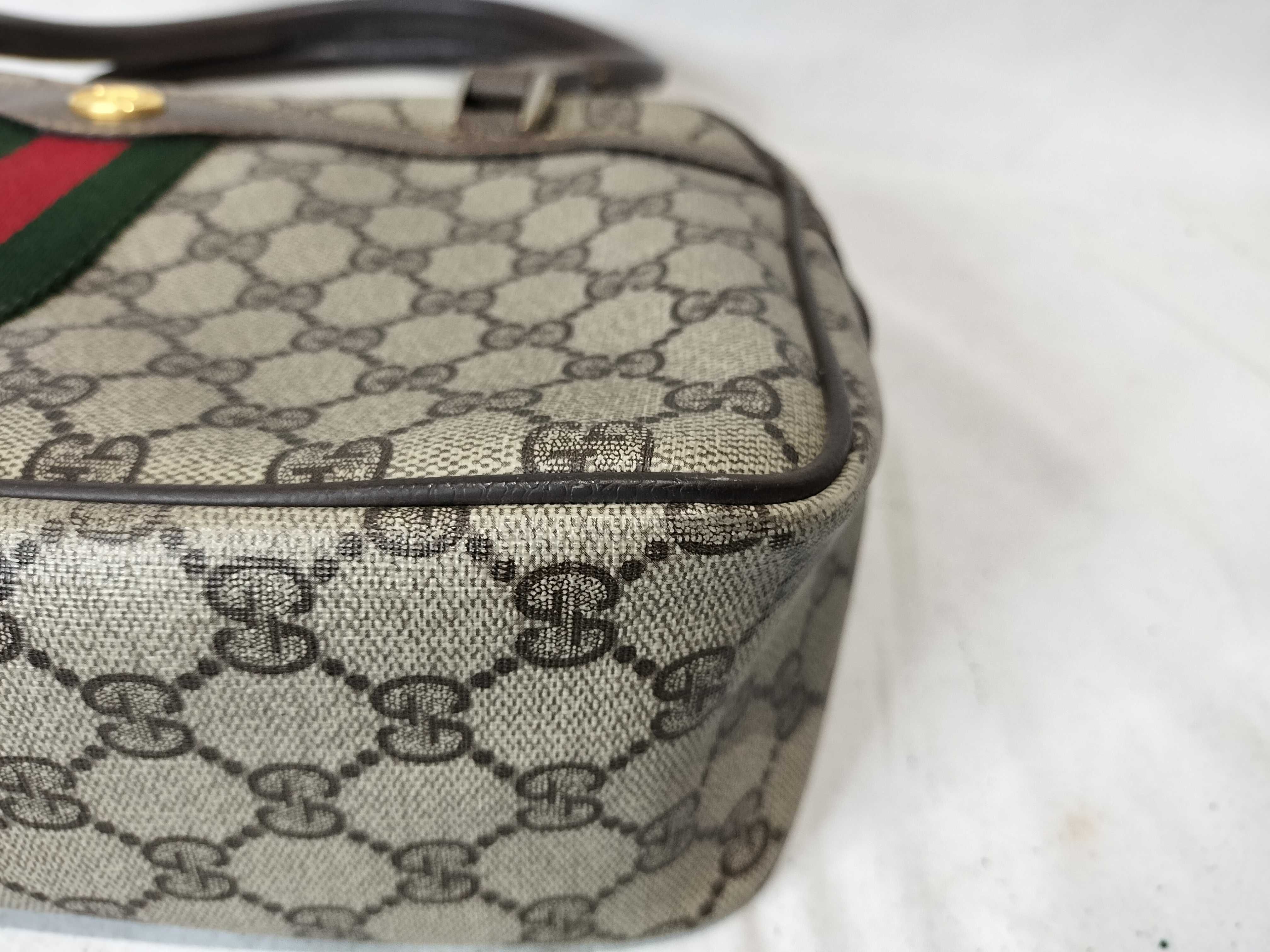 Old Sherry Line GG Pattern PVC x Leather Handbag — view 7