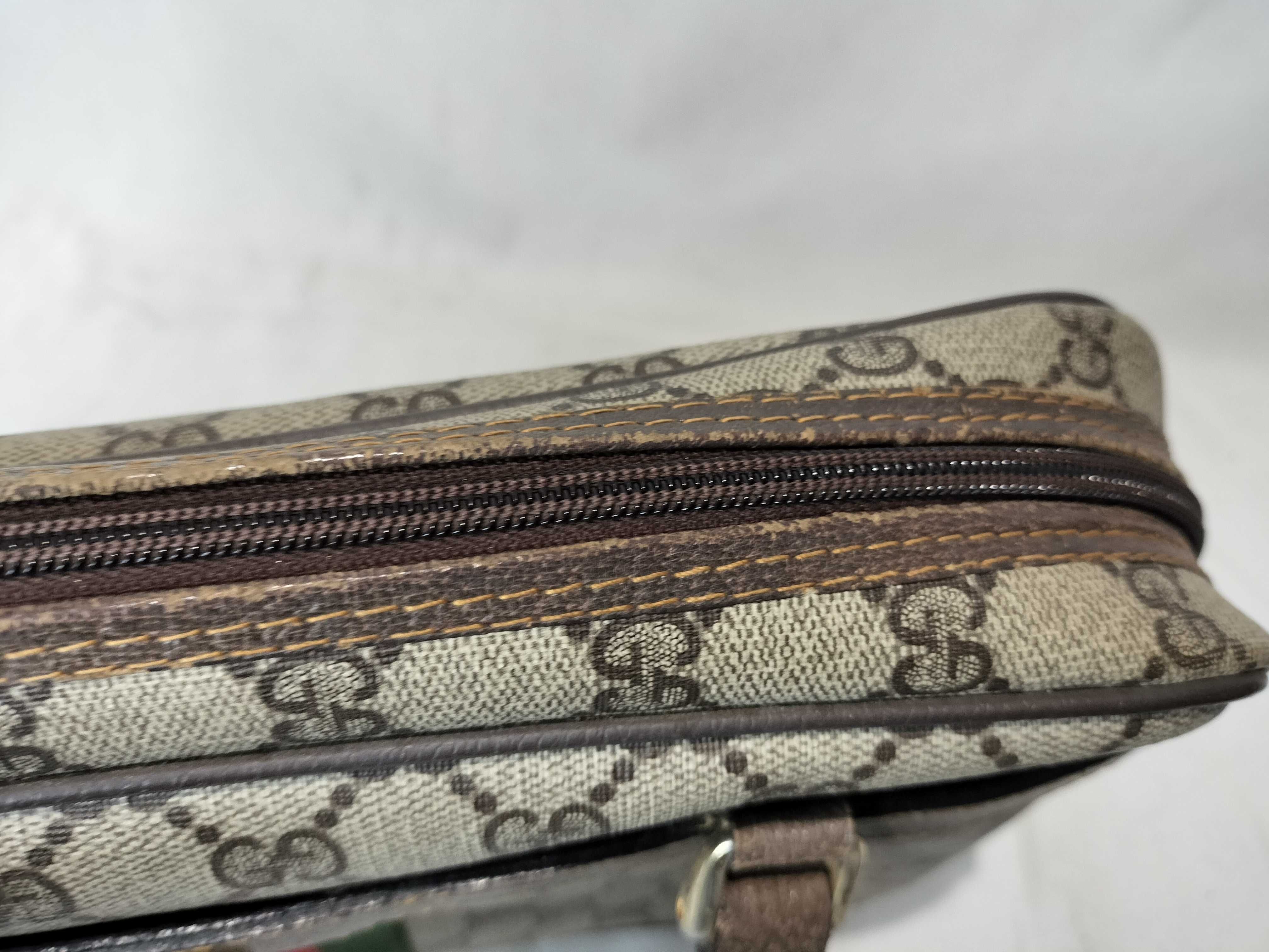 Old Sherry Line GG Pattern PVC x Leather Handbag — view 9