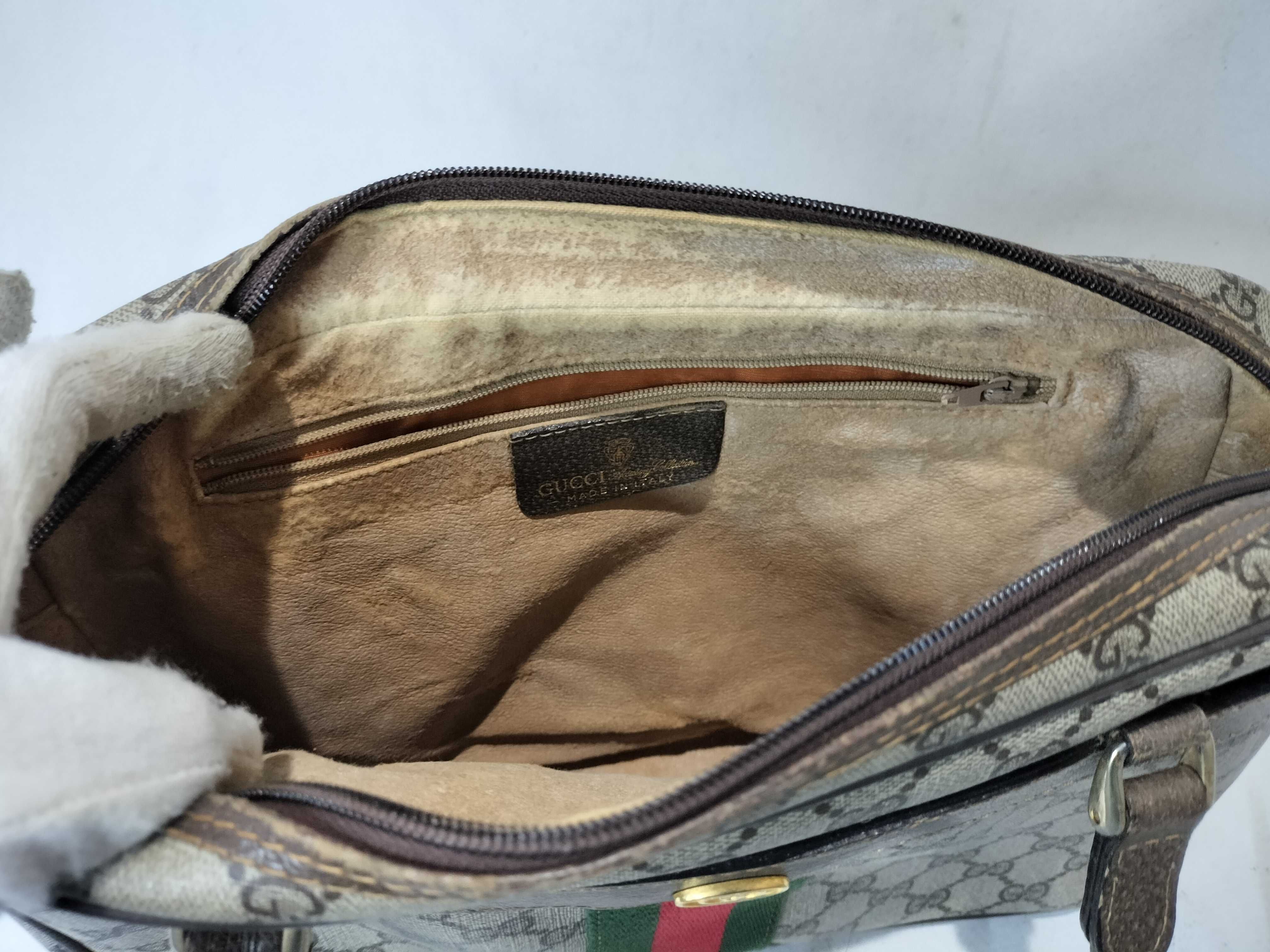 Old Sherry Line GG Pattern PVC x Leather Handbag — view 10