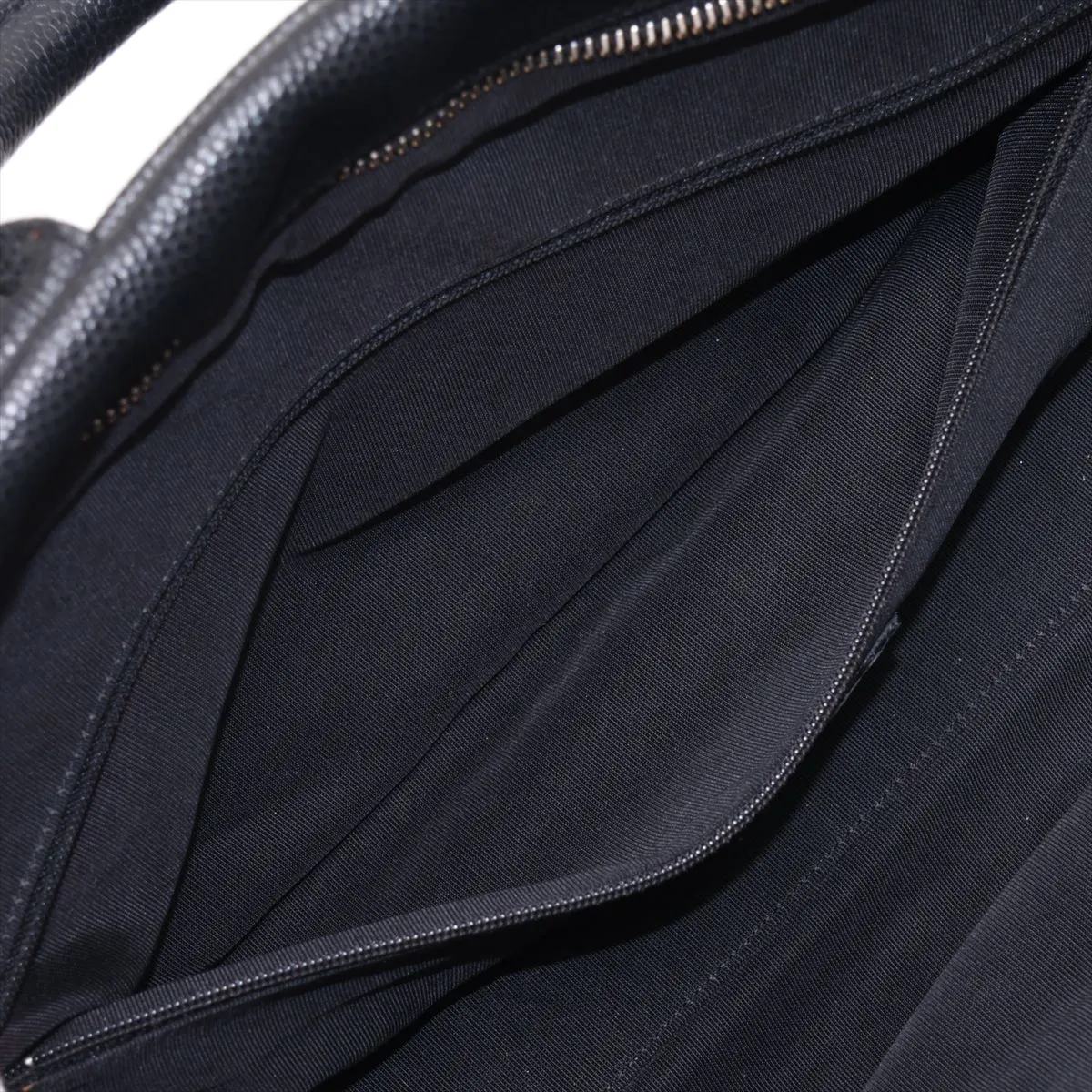 Matelassé Caviar Skin Handbag, Black with Gold Hardware, Item Number 8537875 (Serial Number 8) — view 8