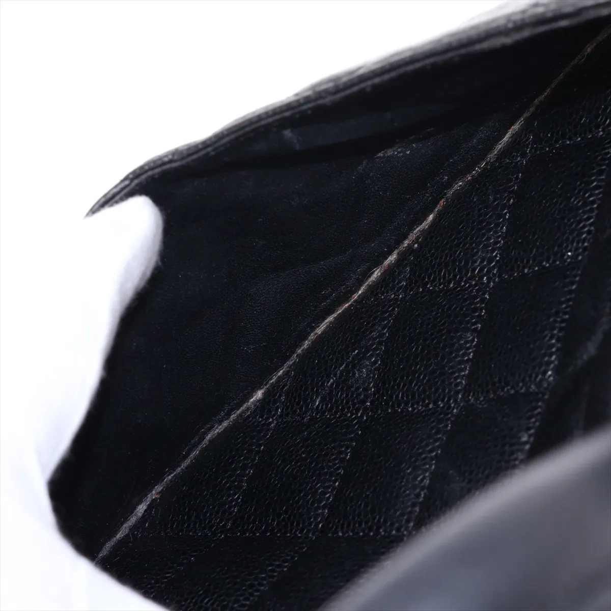 Matelassé Caviar Skin Handbag, Black with Gold Hardware, Item Number 8537875 (Serial Number 8) — view 9