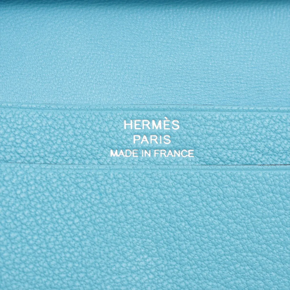 Bearn Mini Chevre Misor Coin Case Light Blue Silver Hardware K:2025 — view 7
