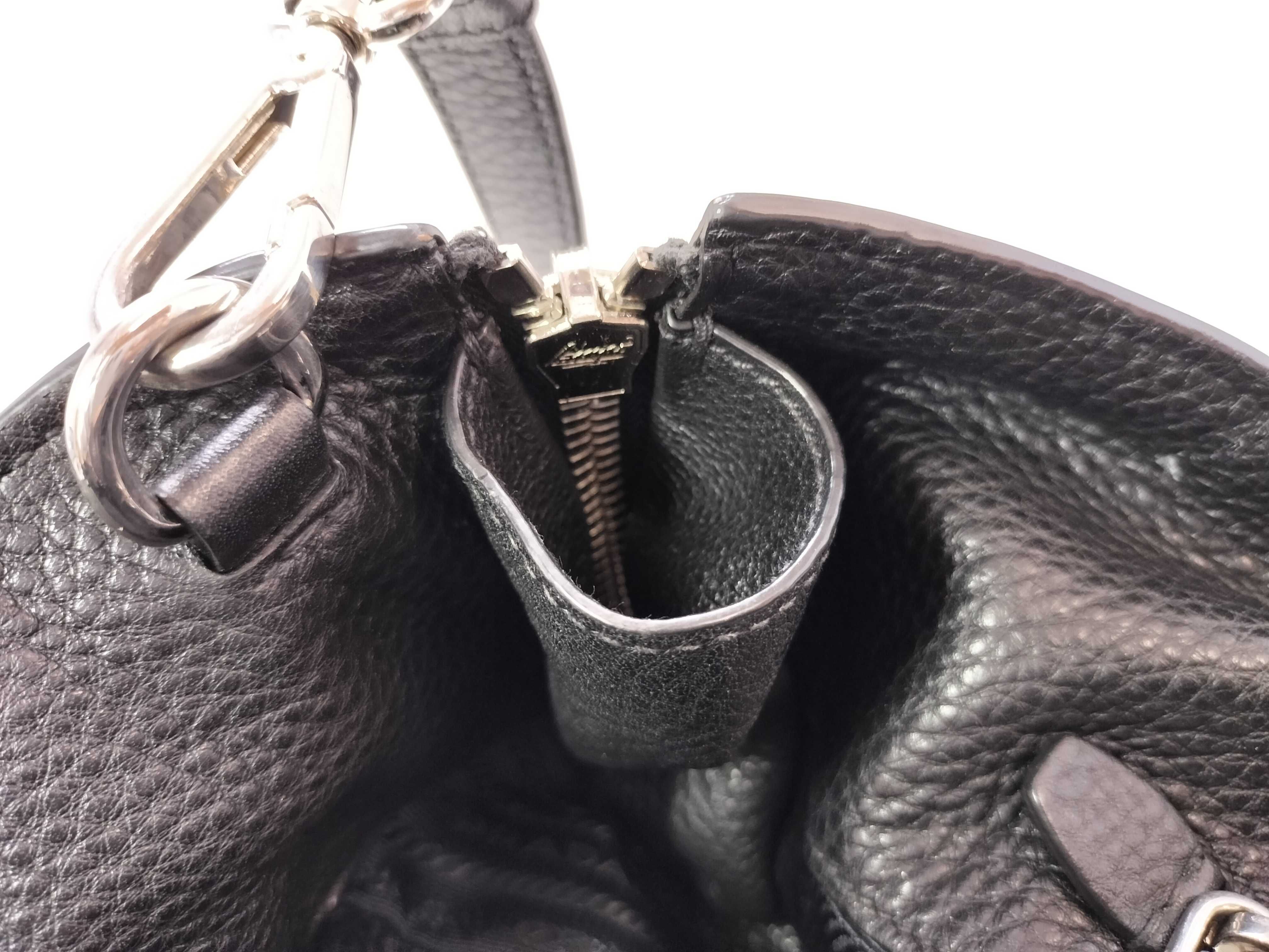 FR-2 WAY LEATHER BLACK TOTE Bag — view 12