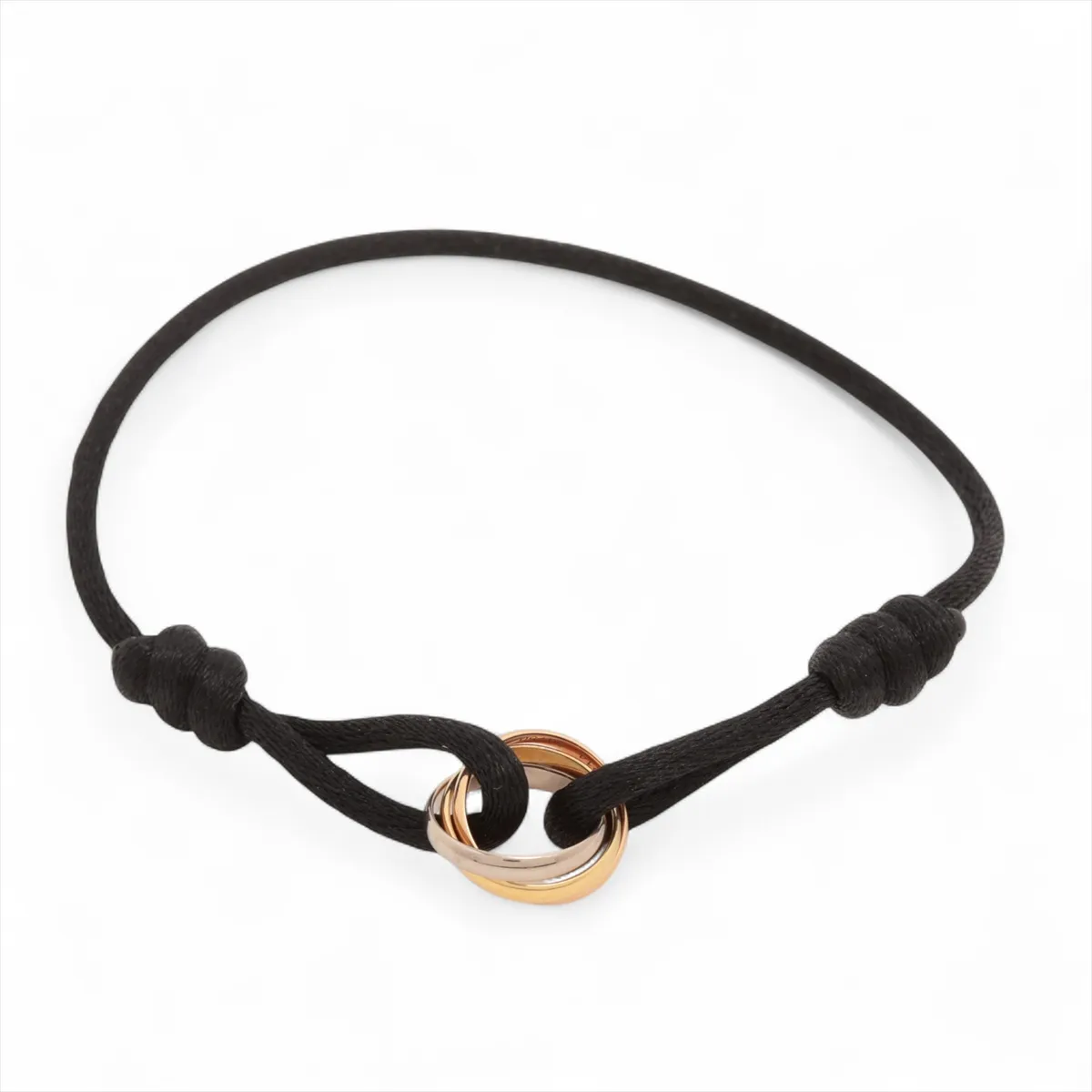 Trinity Bracelet 750 (YG x PG x WG) Total 2.9g MGZ214 Cord fuzz Includes 3 replacement cords
