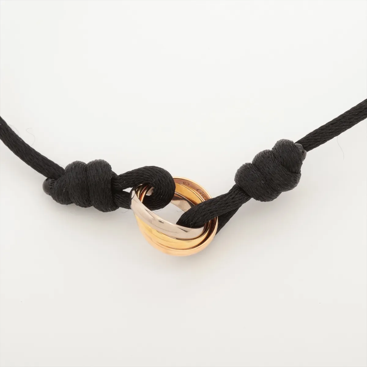 Trinity Bracelet 750 (YG x PG x WG) Total 2.9g MGZ214 Cord fuzz Includes 3 replacement cords — view 4