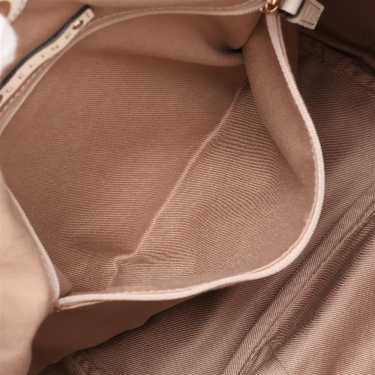 Paris Macadam Canvas x Leather Shoulder Bag, Beige x White — view 8