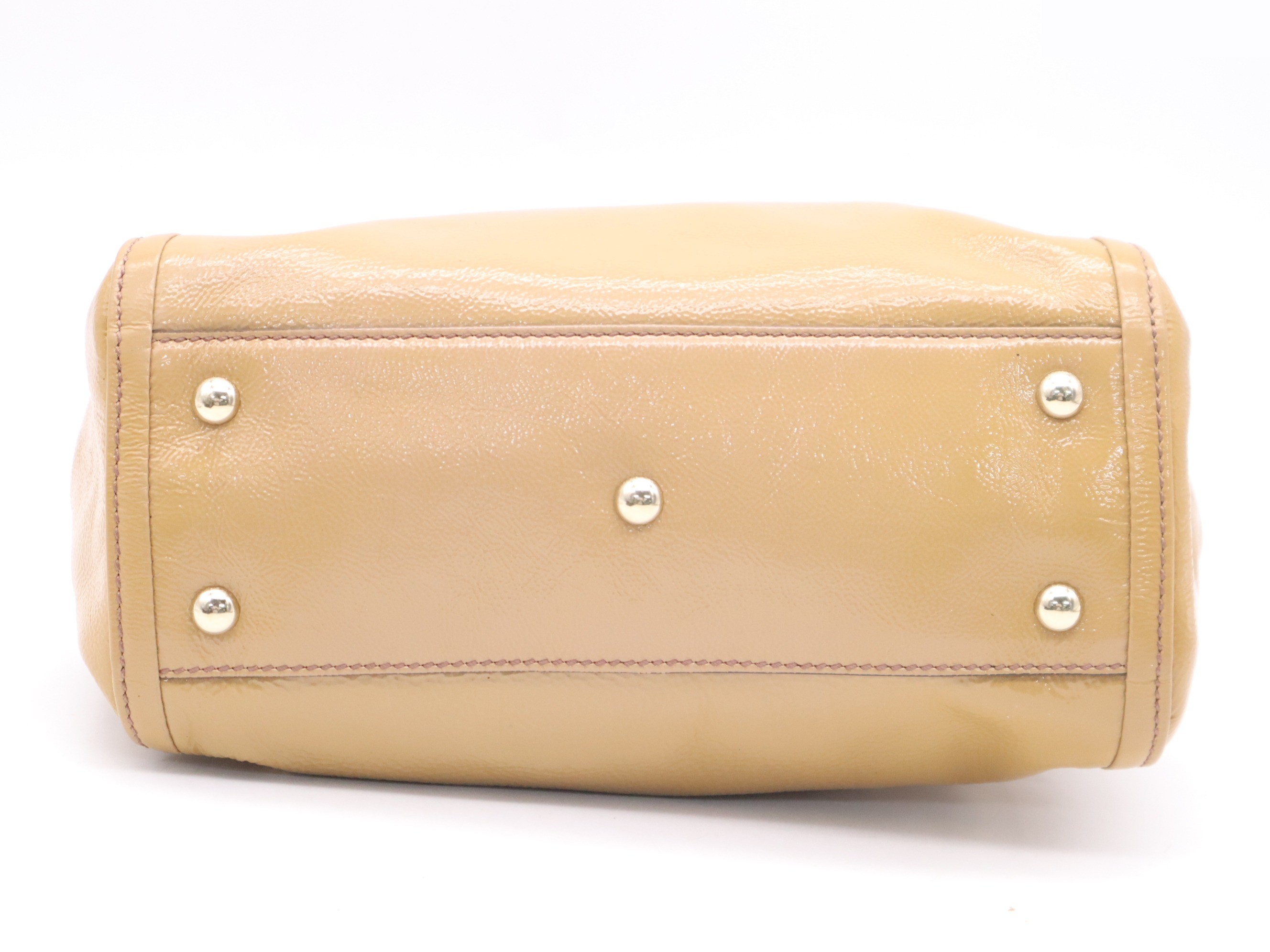 Enamel Soho handbag, beige, with dust bag. — view 4