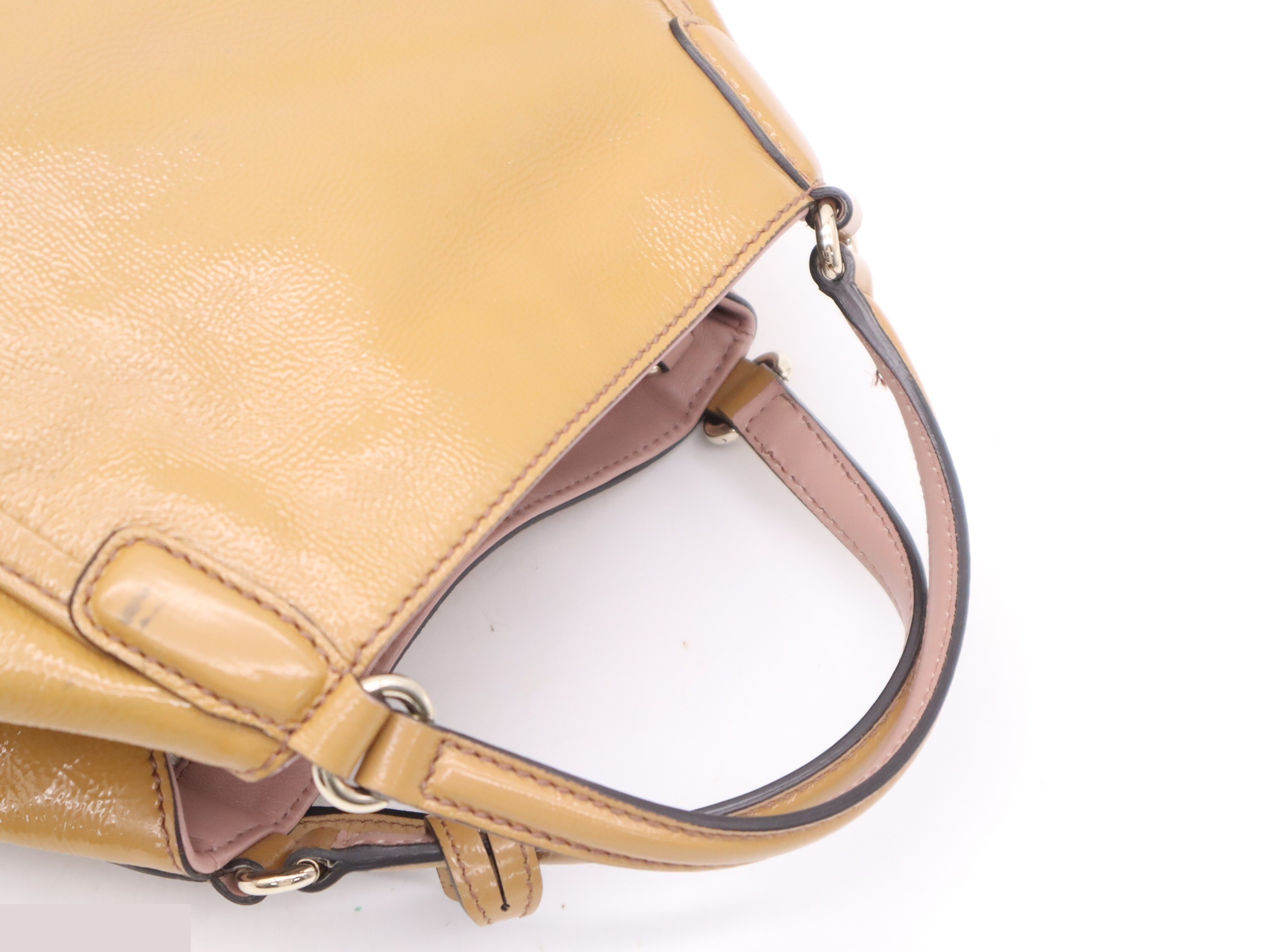 Enamel Soho handbag, beige, with dust bag. — view 6
