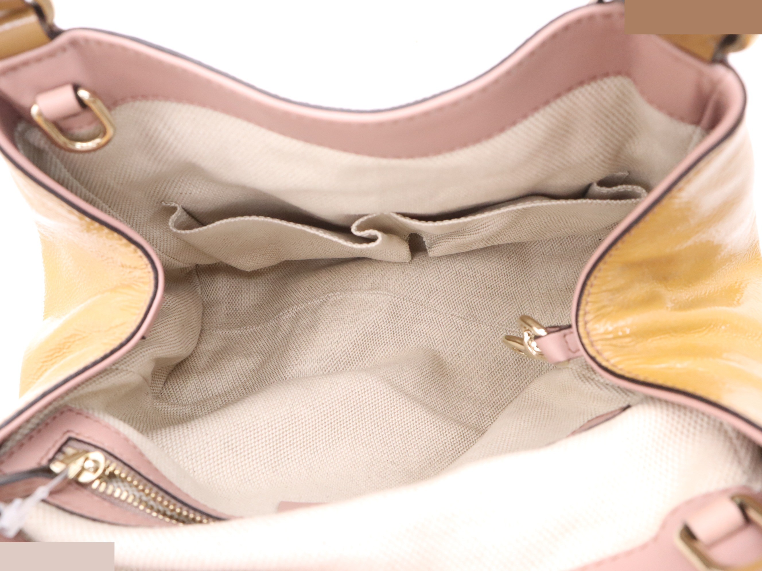 Enamel Soho handbag, beige, with dust bag. — view 7