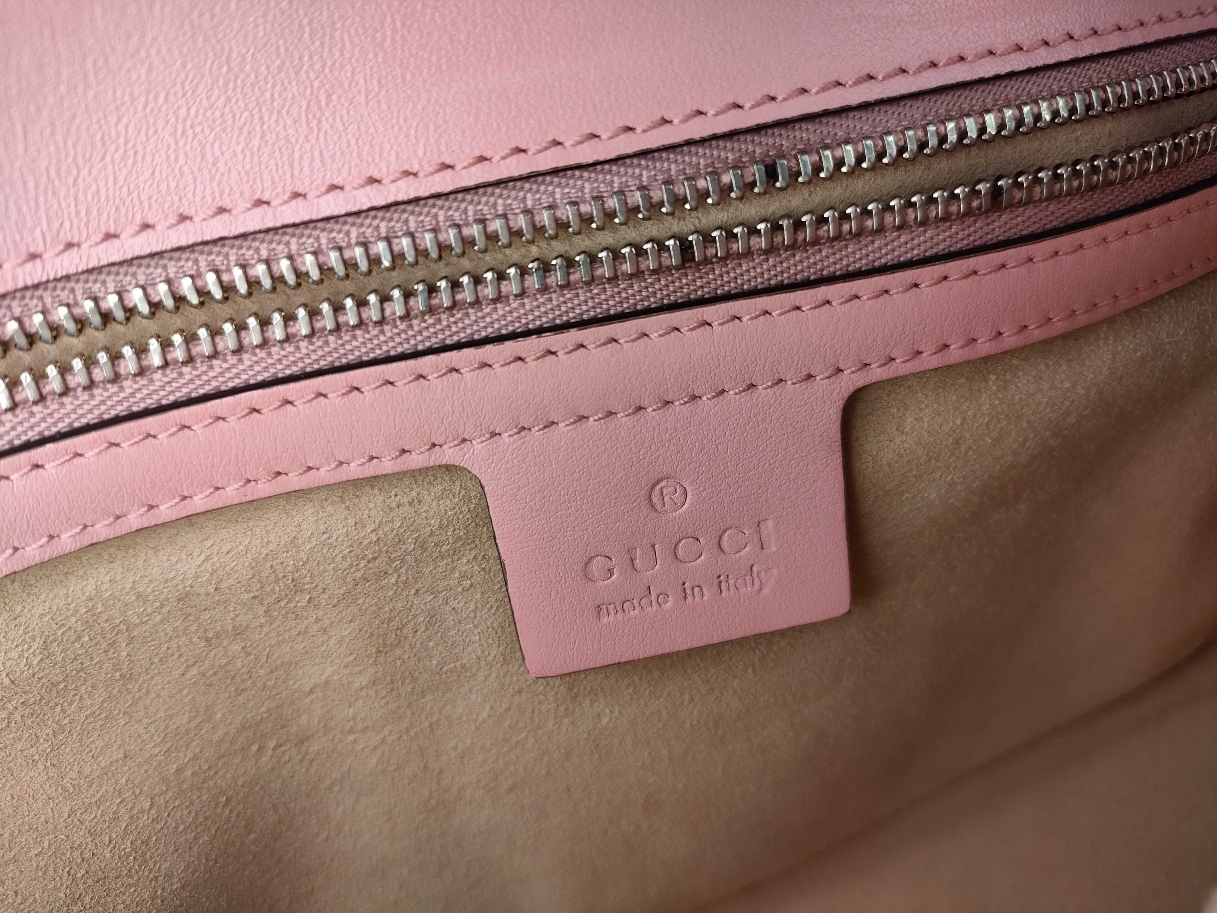 KR-GG Marmont Leather Chain Shoulder Bag Pink 443497 - Grade B Shoulder Bag — view 11